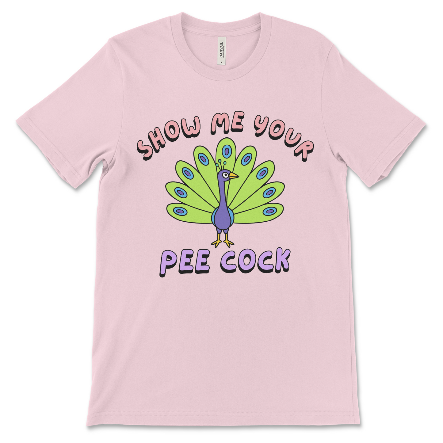 Offensive peacock pun shirt with adult humor. A cheeky tee for bird lovers, gag gifts, and anyone into rude, inappropriate, or sarcastic t-shirts.