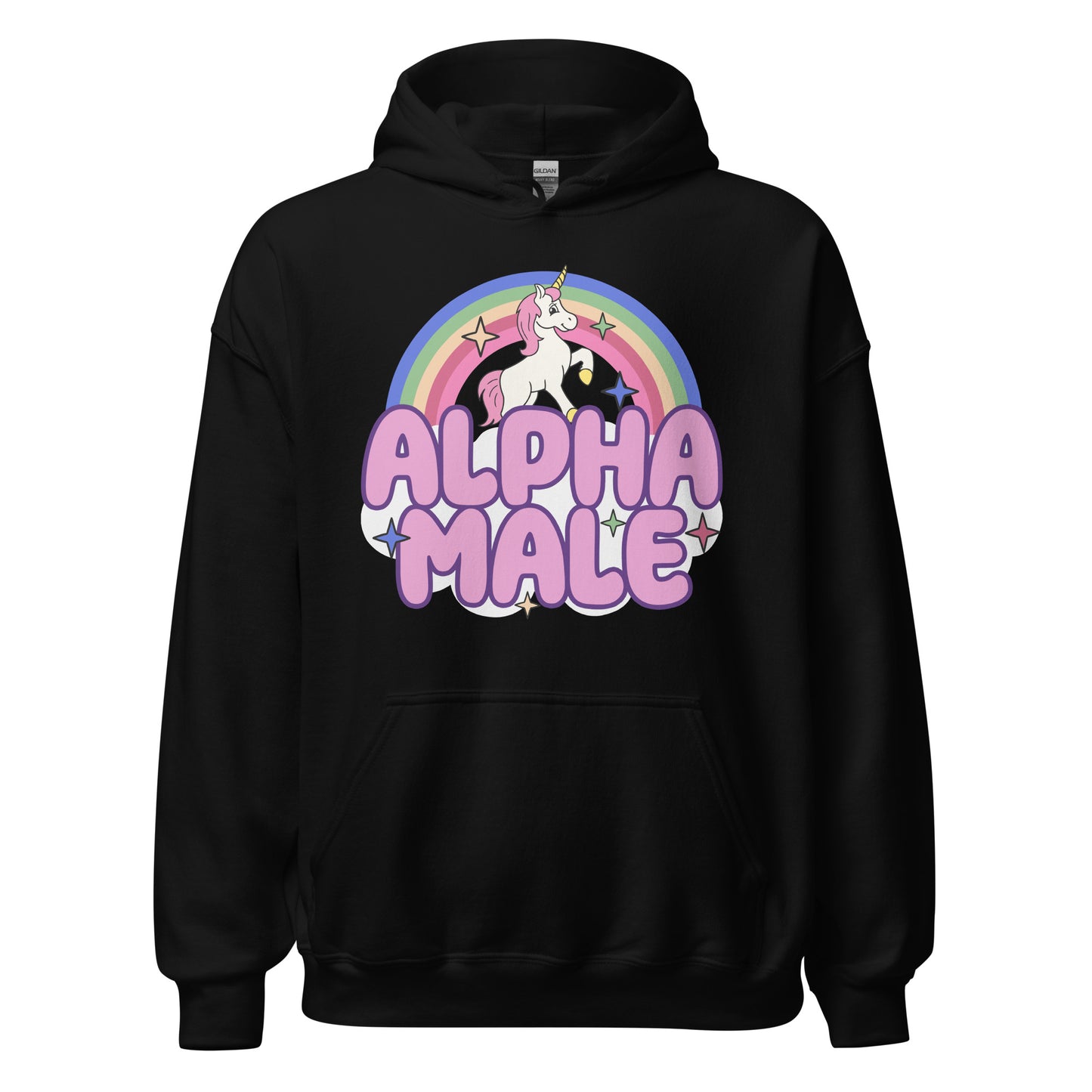 Ironic unicorn meme hoodie for edgy funny fashion