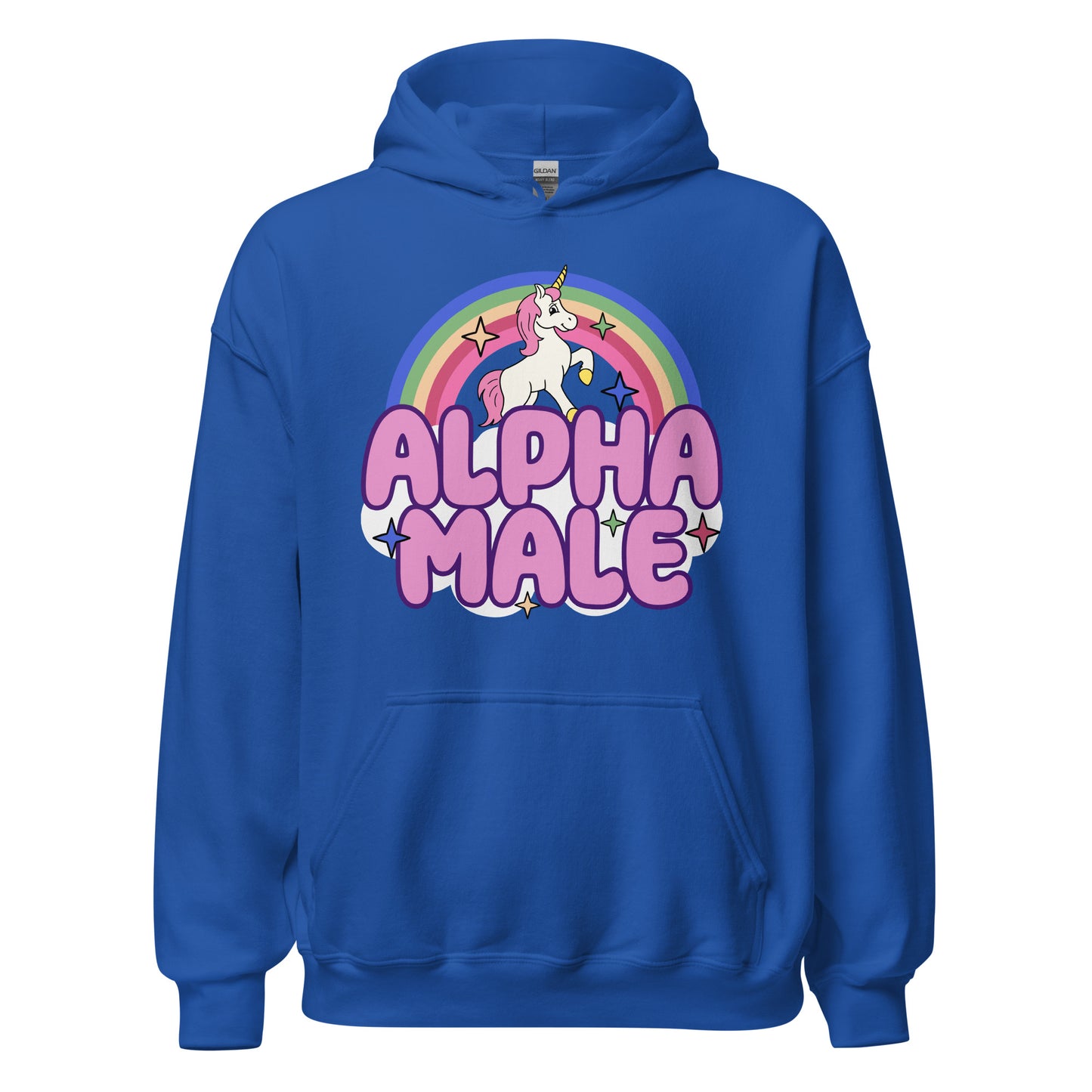 Unicorn parody hoodie for men’s humor and irony, great gag gift hoodie for men