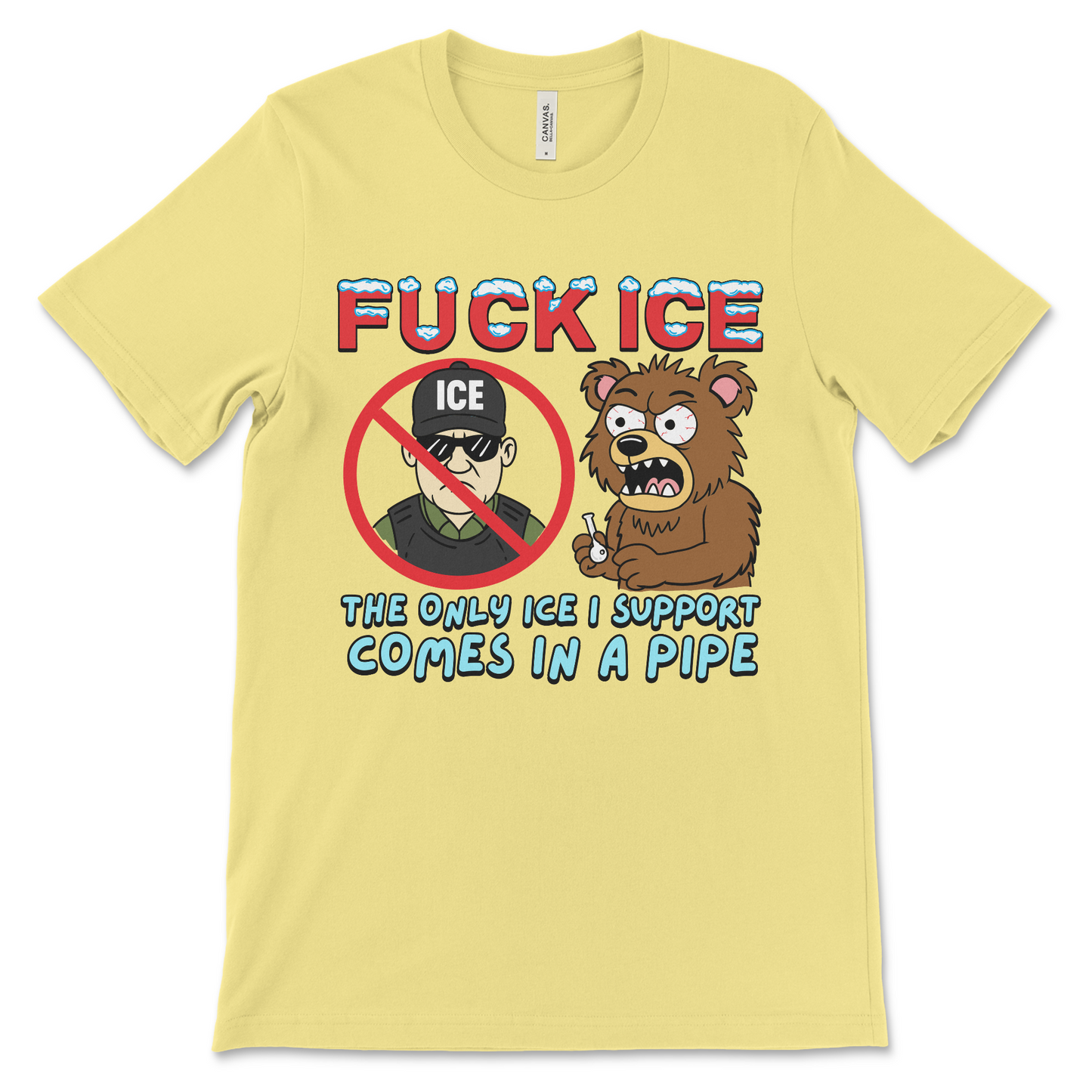 Funny America shirt featuring a shocking pro-immigration message with drug references. This anti-Trump, anti-ICE graphic tee is designed to piss people off.