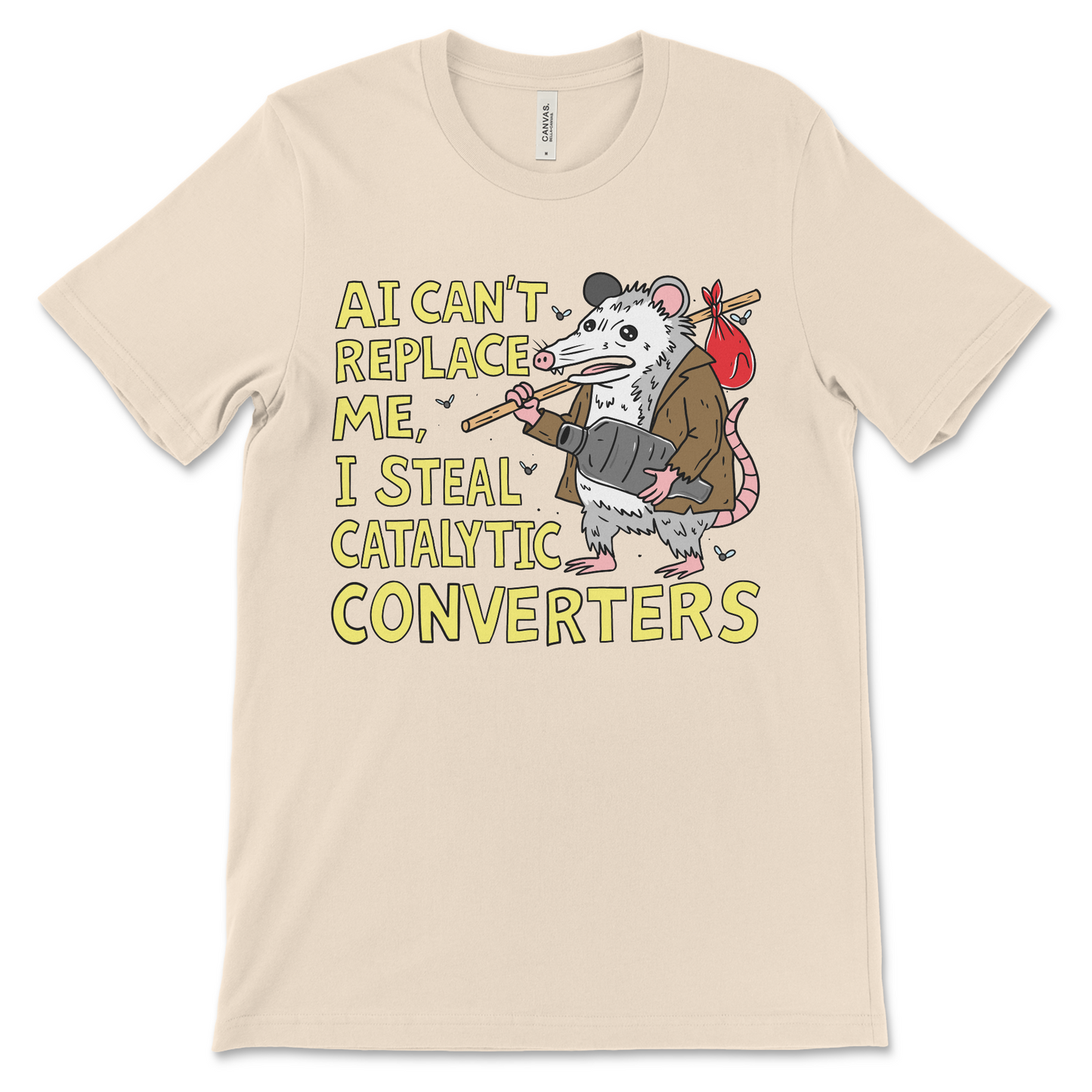 Artificial intelligence meme shirt with adult humor and stealing catalytic converters joke