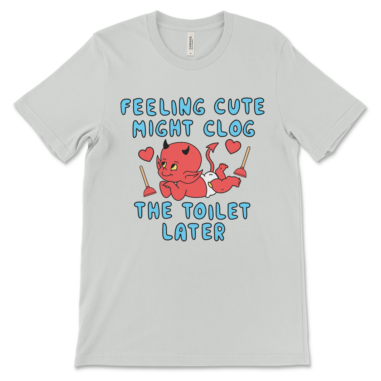 Funny inappropriate women’s shirt with gross-out toilet humor.