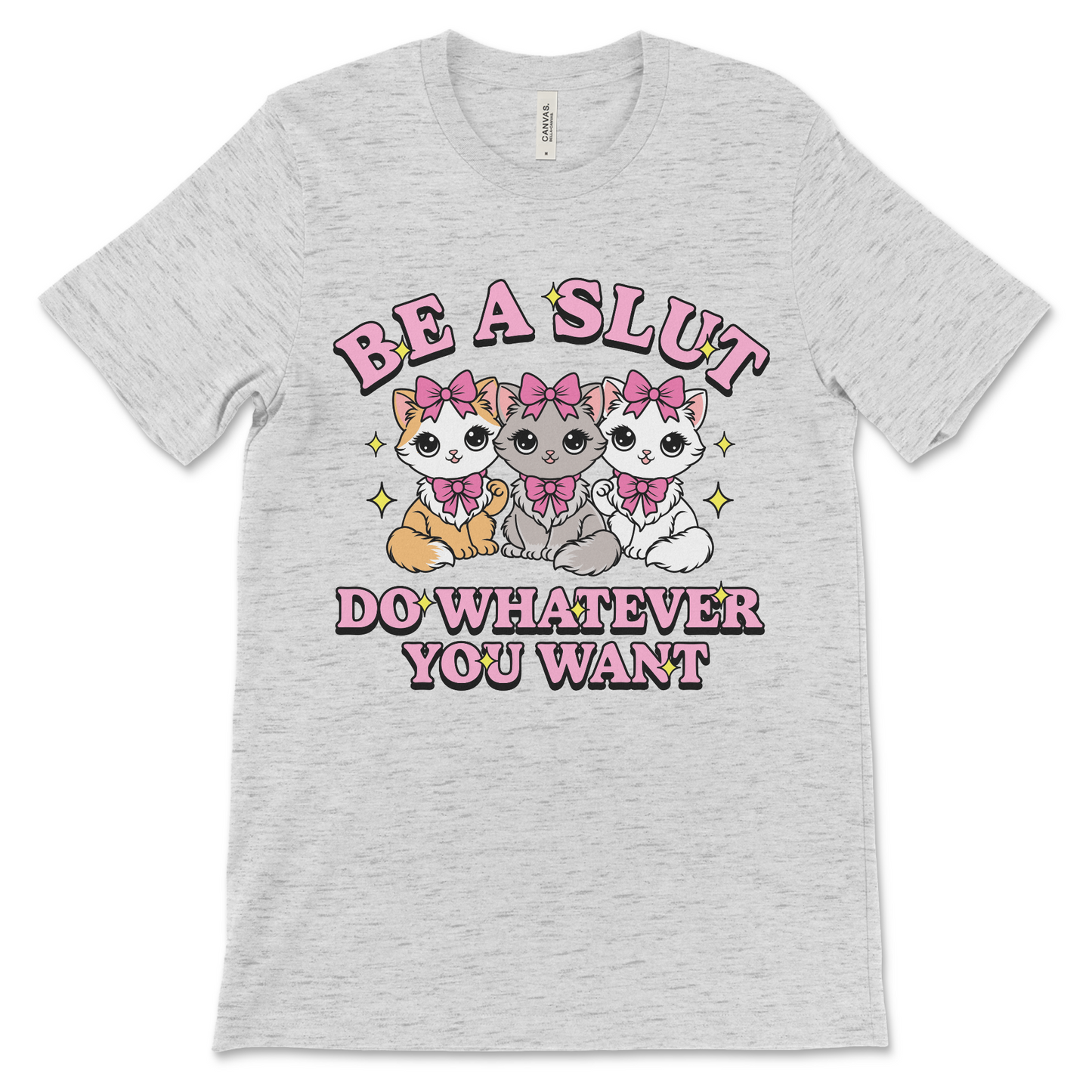 NSFW offensive women’s shirt with dirty ironic slogan.
