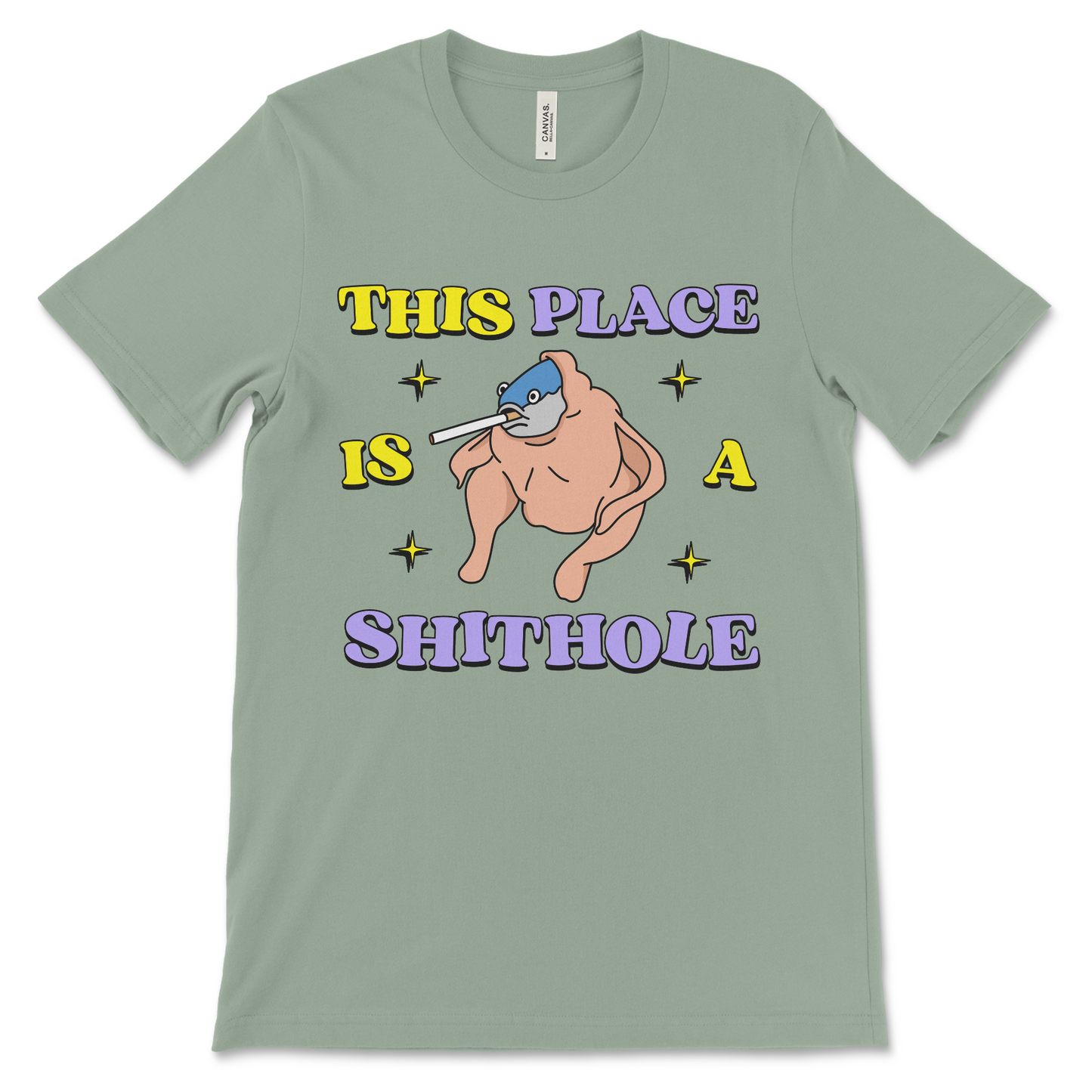 Offensive USA shirt with bizarre slogan. Designed for those seeking the most inappropriate shirts available.