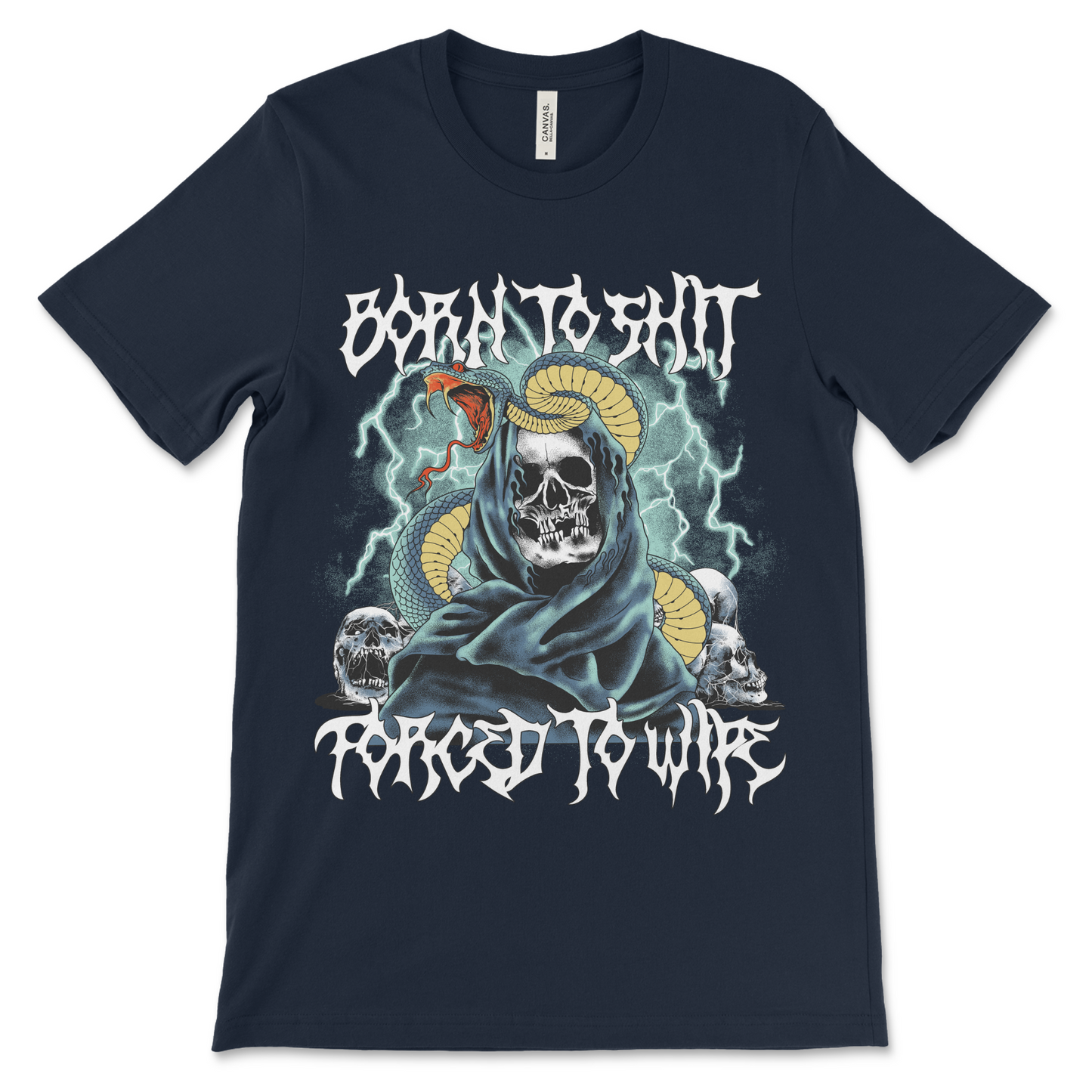 funny born 2 shit forced 2 wipe shirt, funny toilet humor shirt with a hard skeleton meme design.