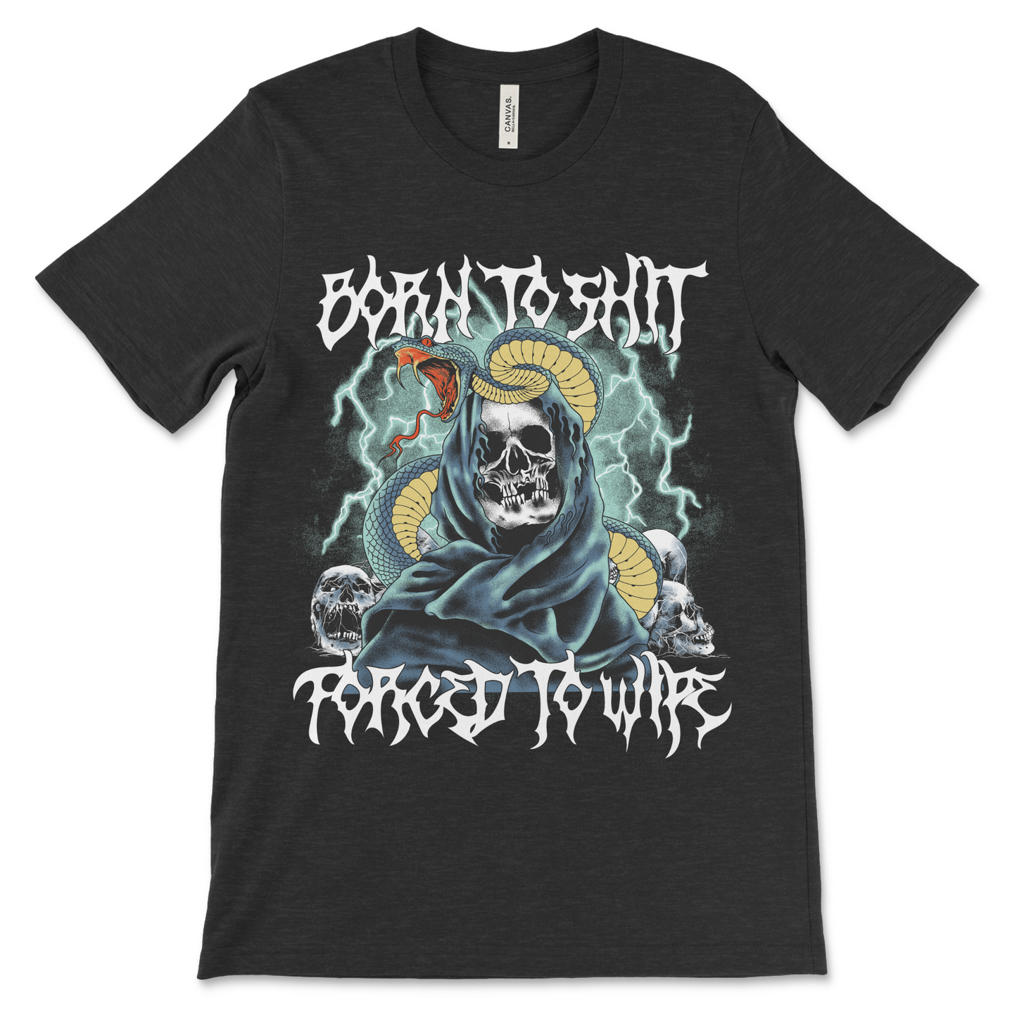 Born to Shit Forced to Wipe shirt featuring a vulgar meme phrase and offensive adult humor graphic tee design for inappropriate clothing lovers