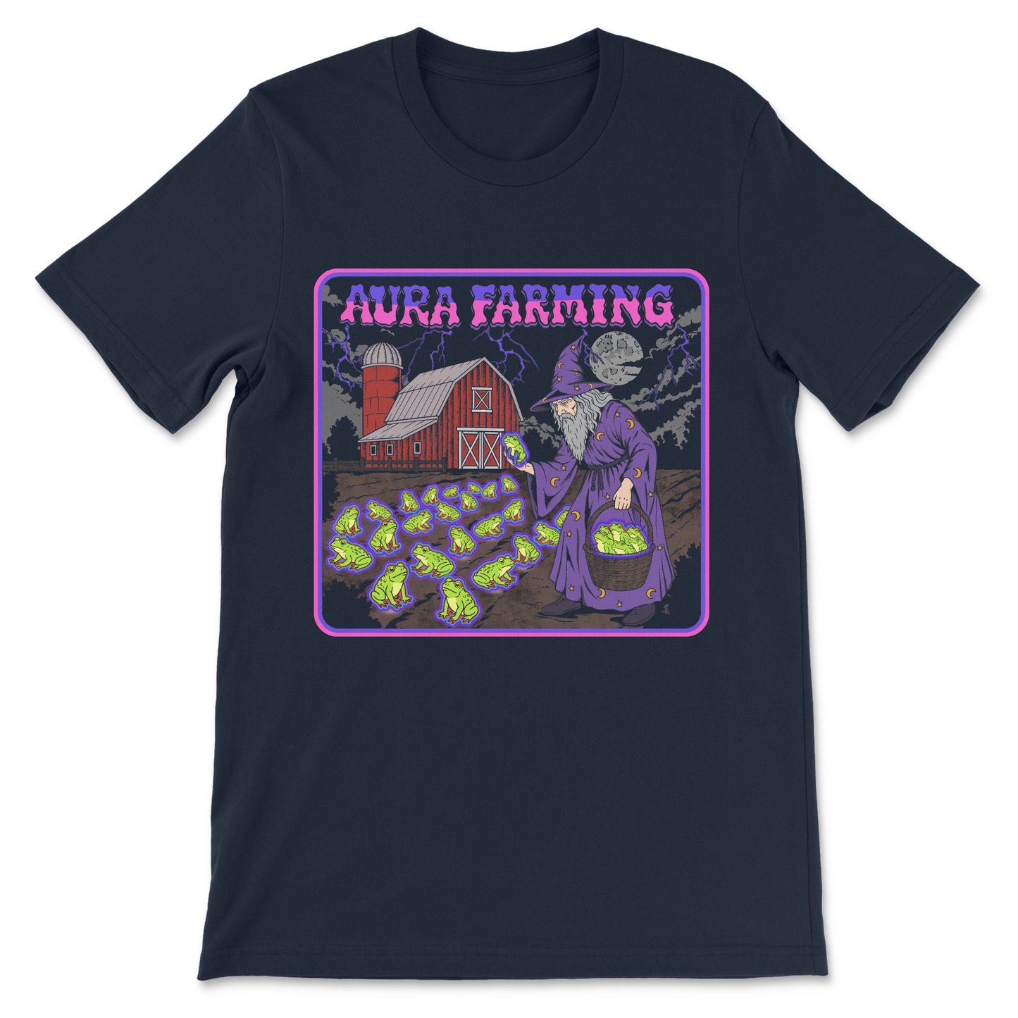 Aura Farming frog brainrot graphic