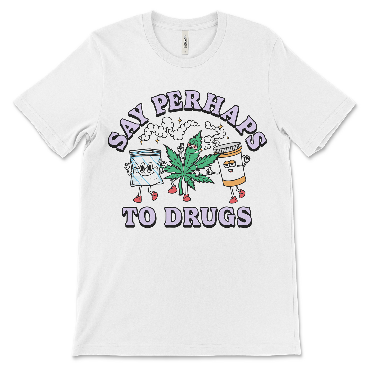 cocaine t shirt with offensive drug humor print