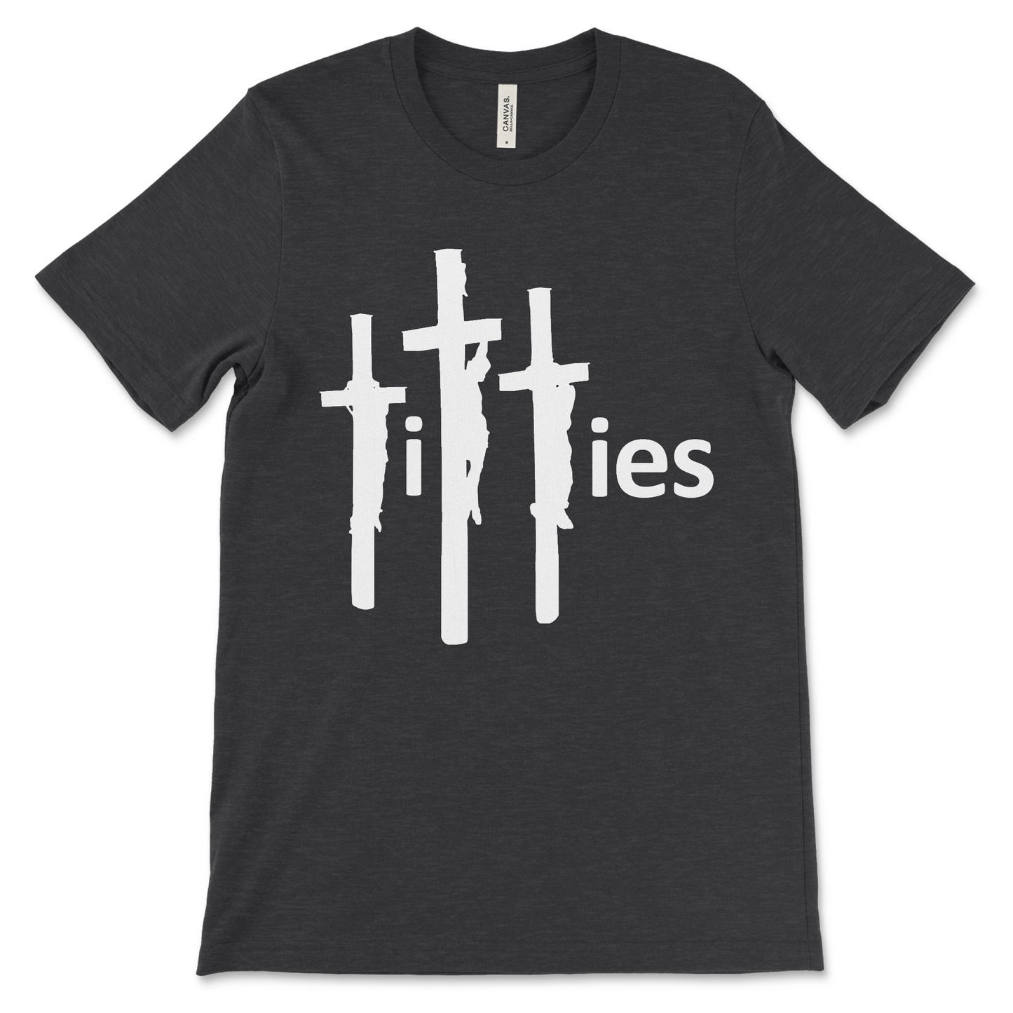 Anti religion shirt with crude adult theme.