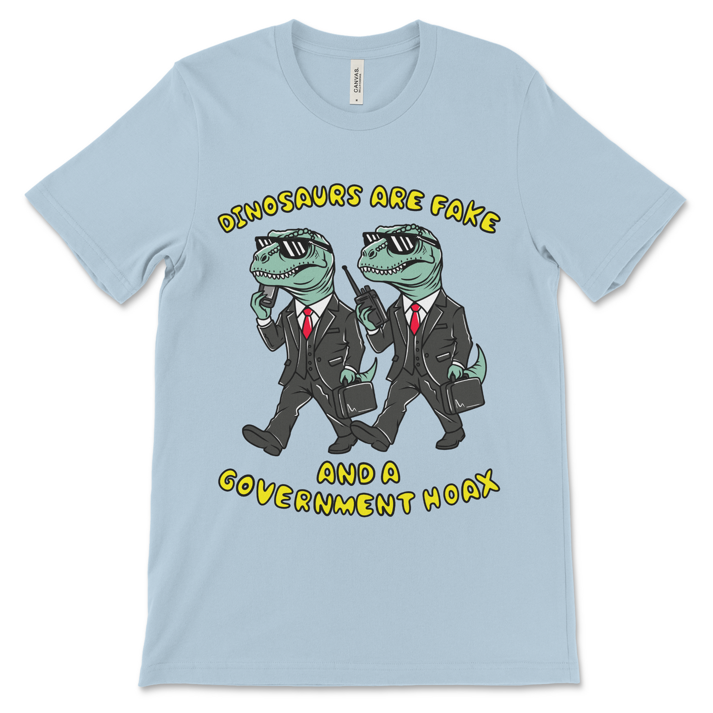 Dark humor conspiracy shirt exposing fossils as a government invention