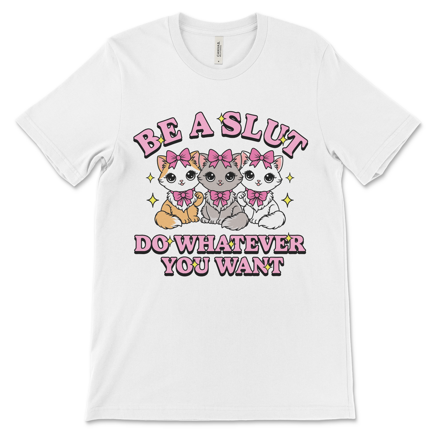 Raunchy women’s shirt with inappropriate NSFW humor and bold slogan.