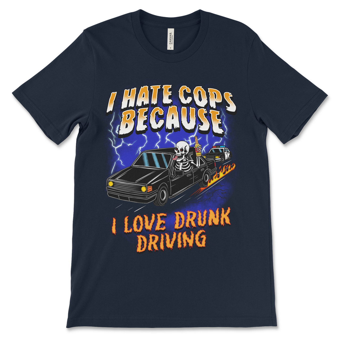 dark humor shirt with shocking anti authority text