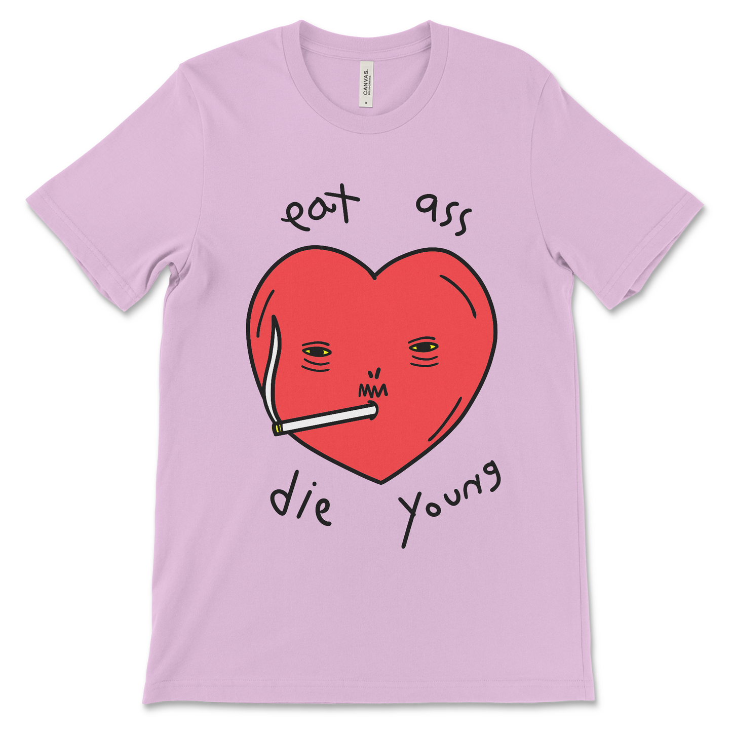 Funny offensive t-shirt with eat ass phrase
