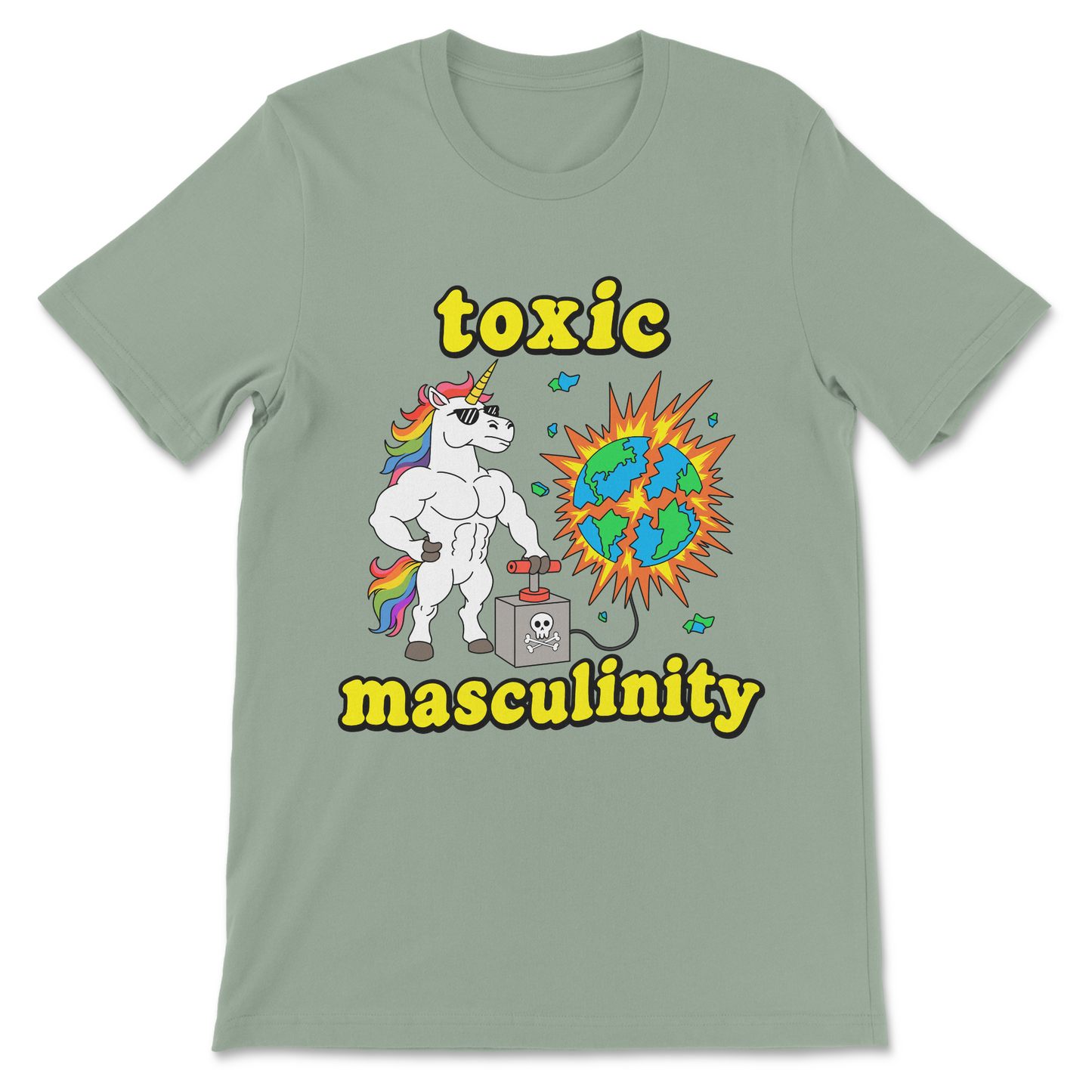 satirical graphic tee about toxic masculinity and politics