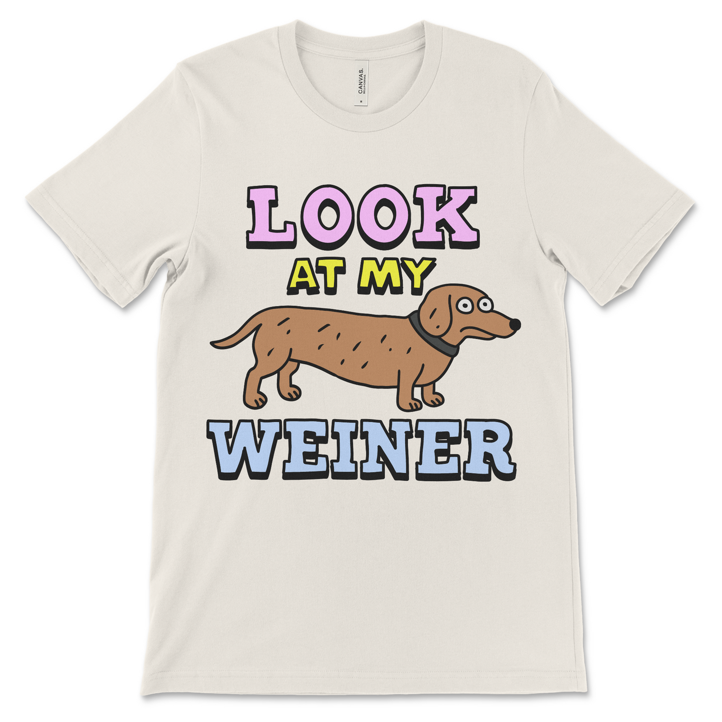 Inappropriate dachshund shirt with a cheeky double entendre. Great for dog owners who enjoy dirty tshirts and penis shirts.