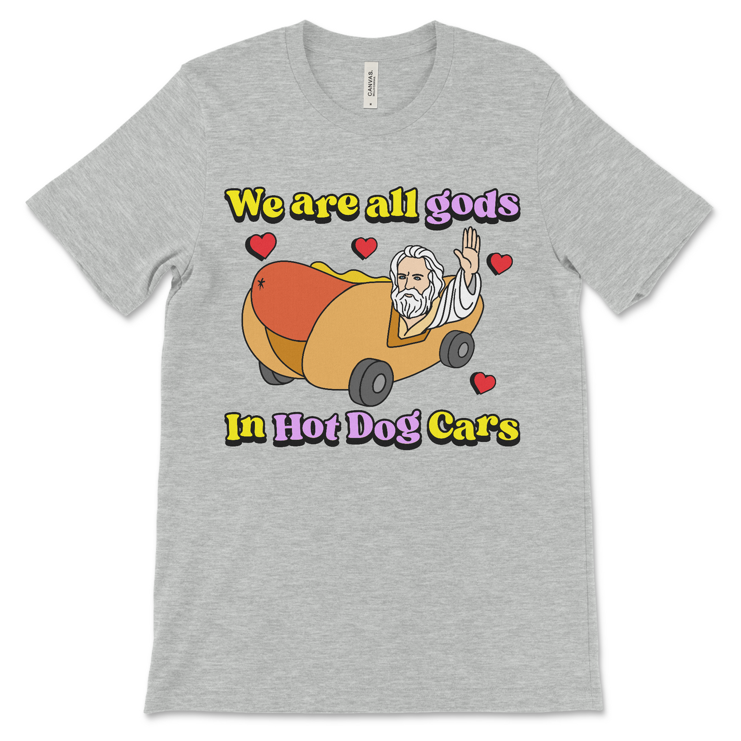 funny surreal meme shirt hot dog cars