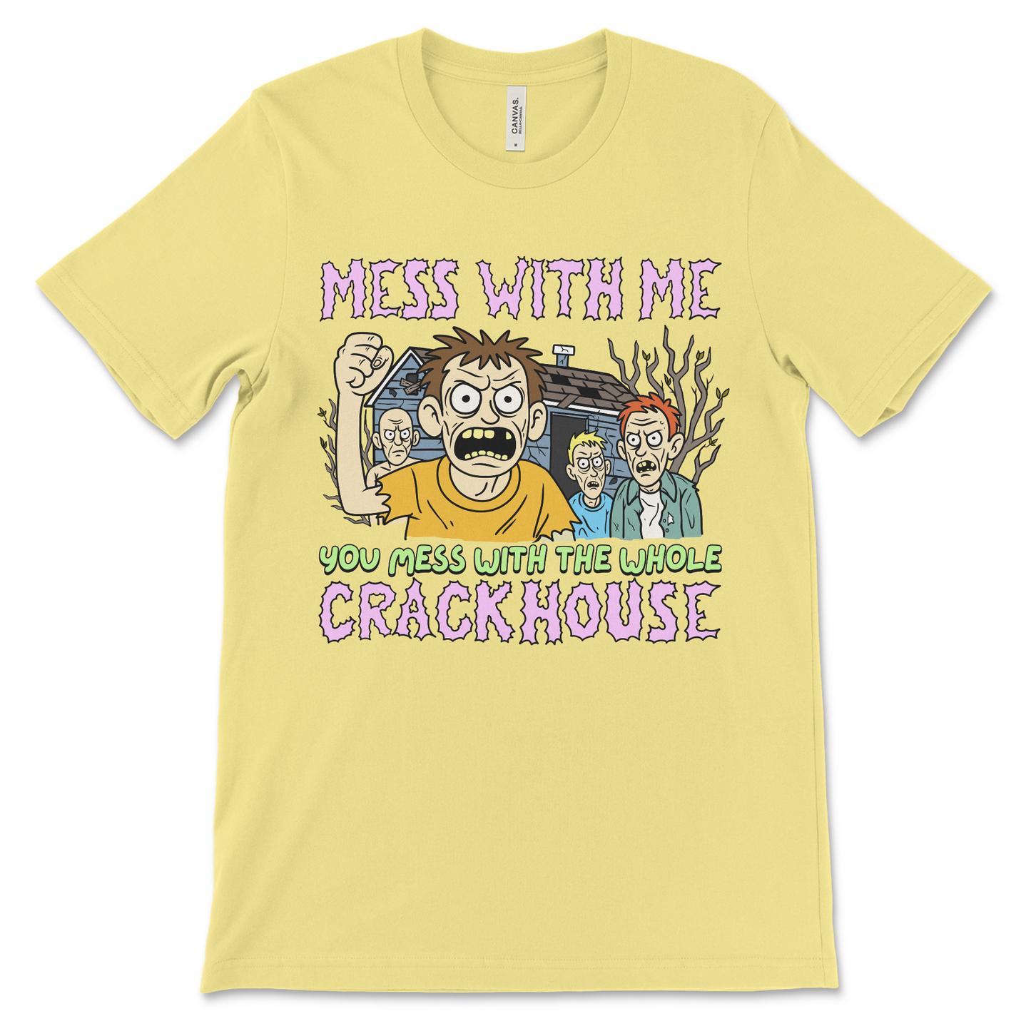 Inappropriate graphic tee featuring a drug joke and offensive humor. Designed for adults who like controversial and unhinged shirts.