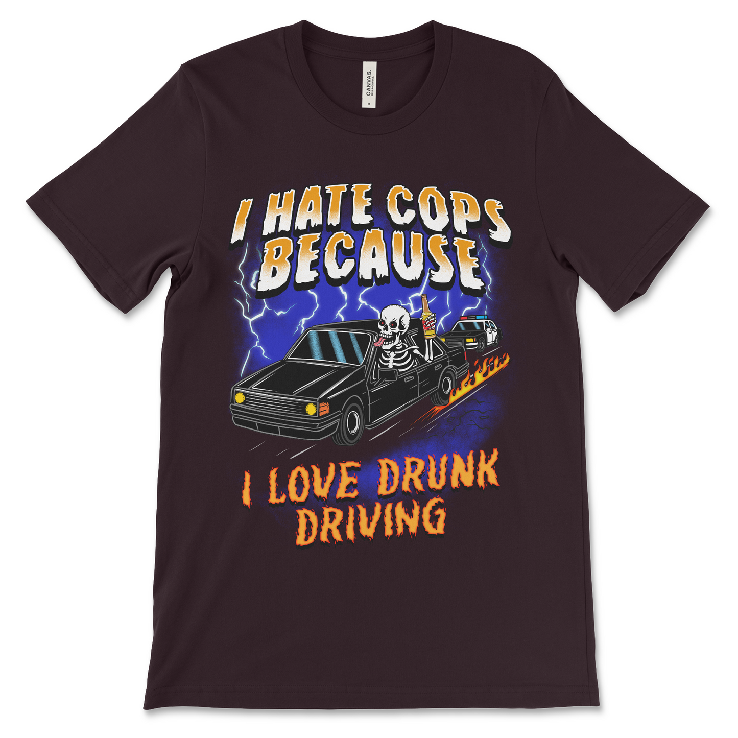 offensive hard tee with edgy and inappropriate slogan
