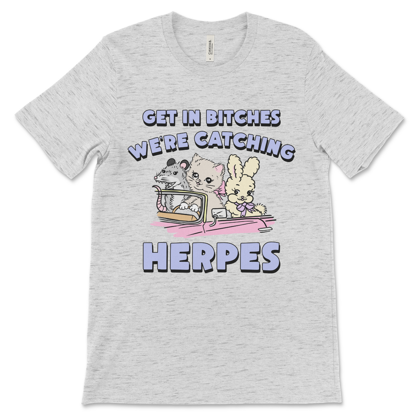 Raunchy inappropriate herpes shirt, dirty offensive meme tee for adults.