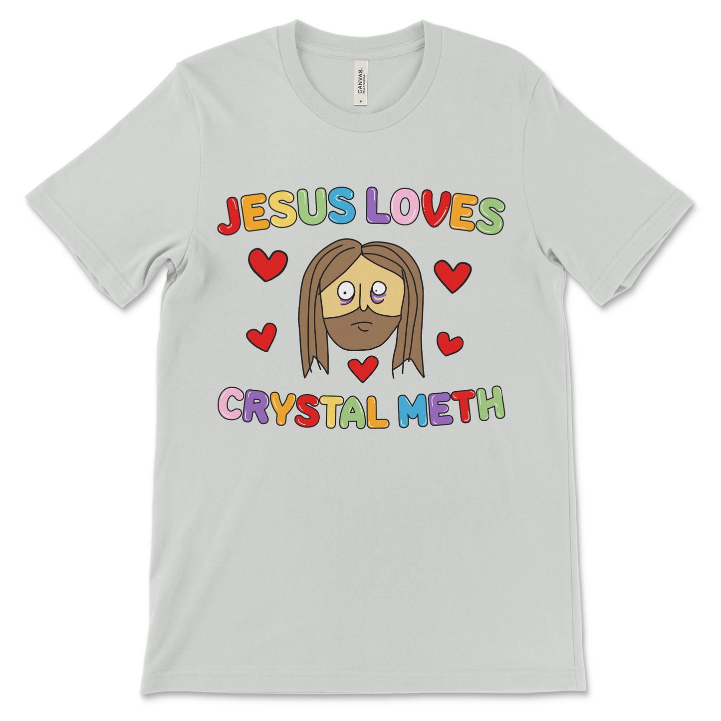 horrible anti religion shirt – offensive drug humor tee with cursed Jesus design