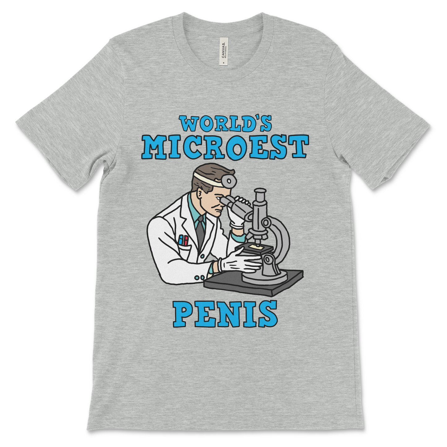 Dirty adult humor shirt with an over-the-top micropenis gag. Funny rude t-shirt, weird graphic tee, and embarrassing t-shirt gift that doubles as a cursed internet shirt.