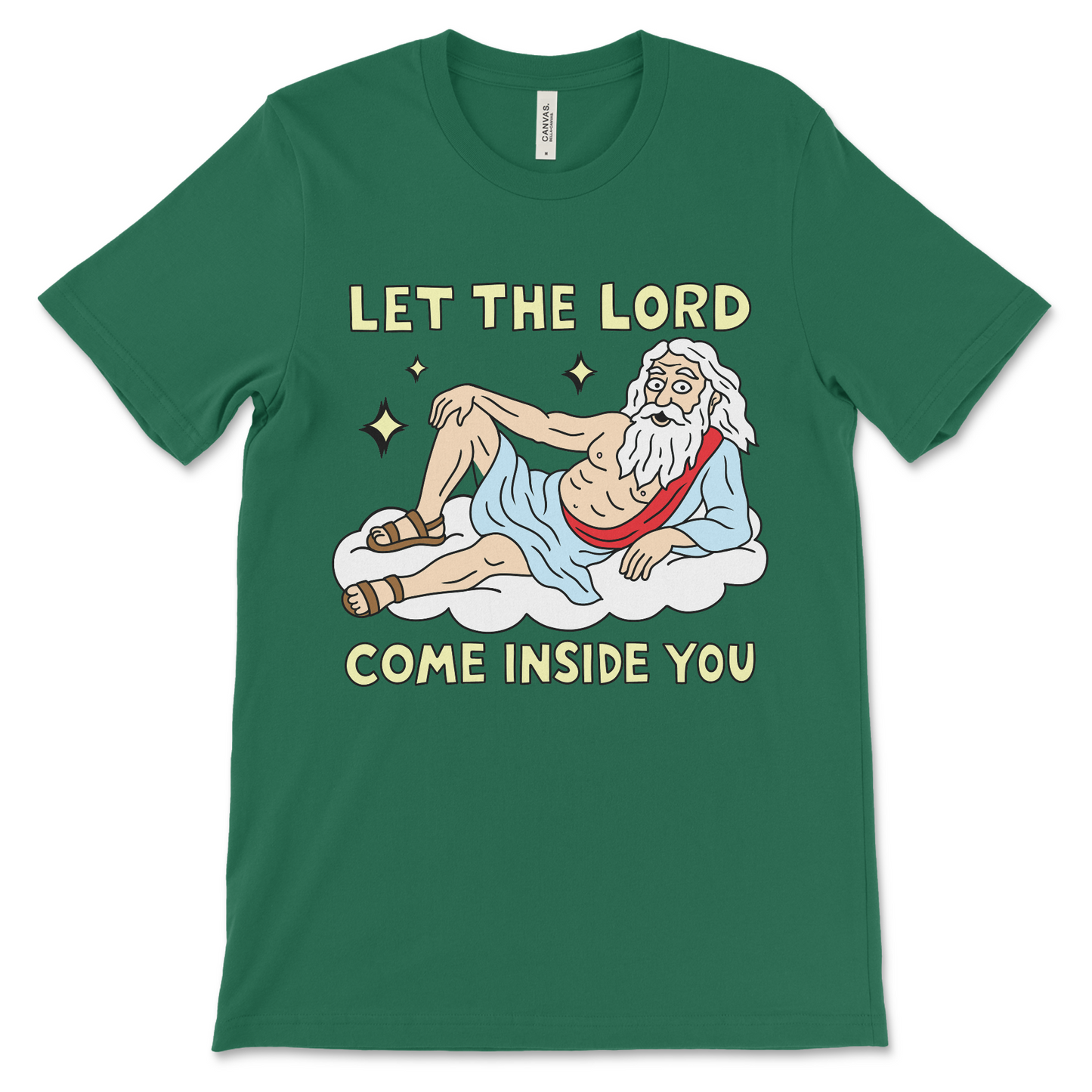 Dirty Christian meme shirt for people who hate organized religion. Rude slogan tee with sexual church humor.
