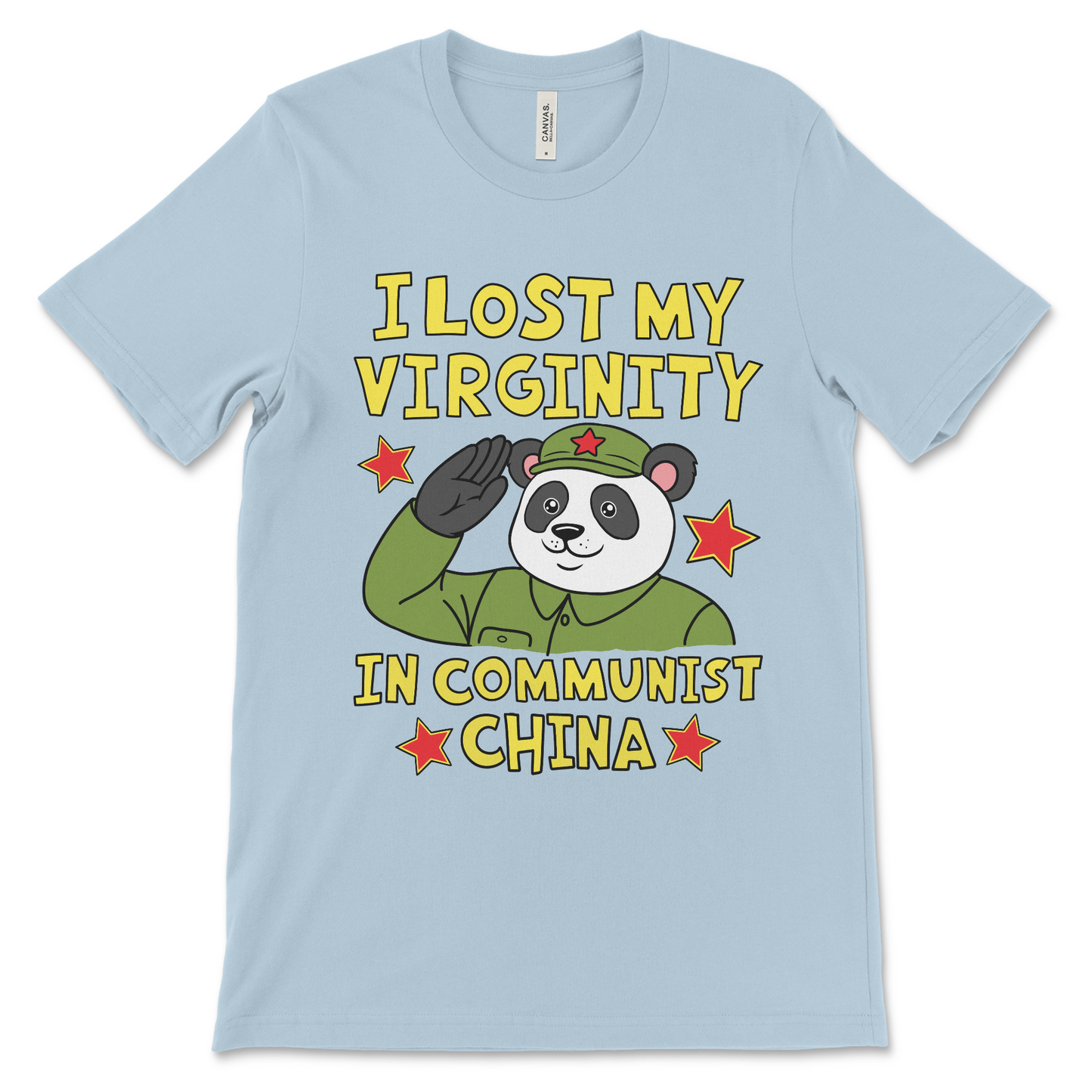 Explicit adult humor shirt with a weird China joke, mixing raunchy sexual humor and offensive meme fashion.