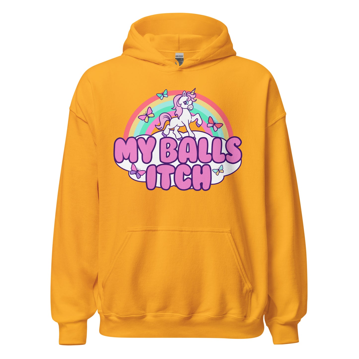 funny and horrible my balls itch unicorn hoodie