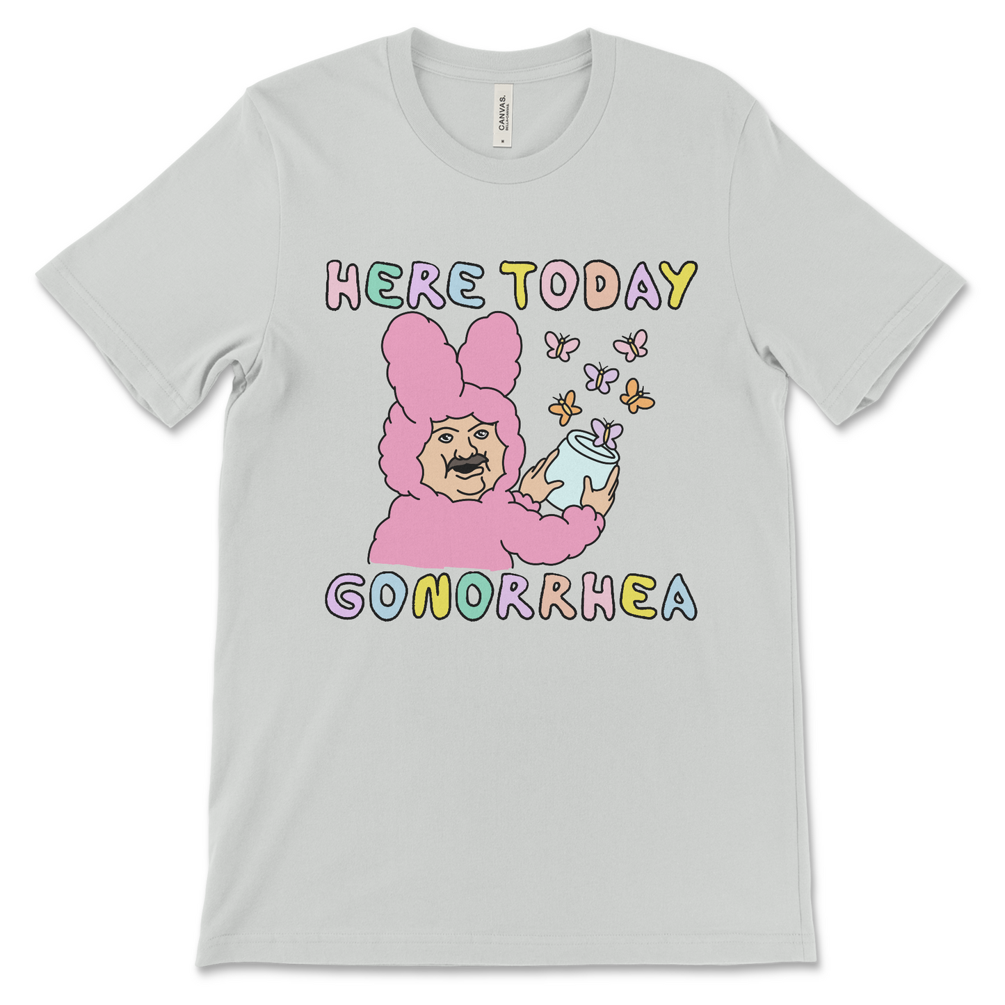 Offensive gonorrhea meme shirt, inappropriate adult humor graphic tee for nsfw tshirt fans