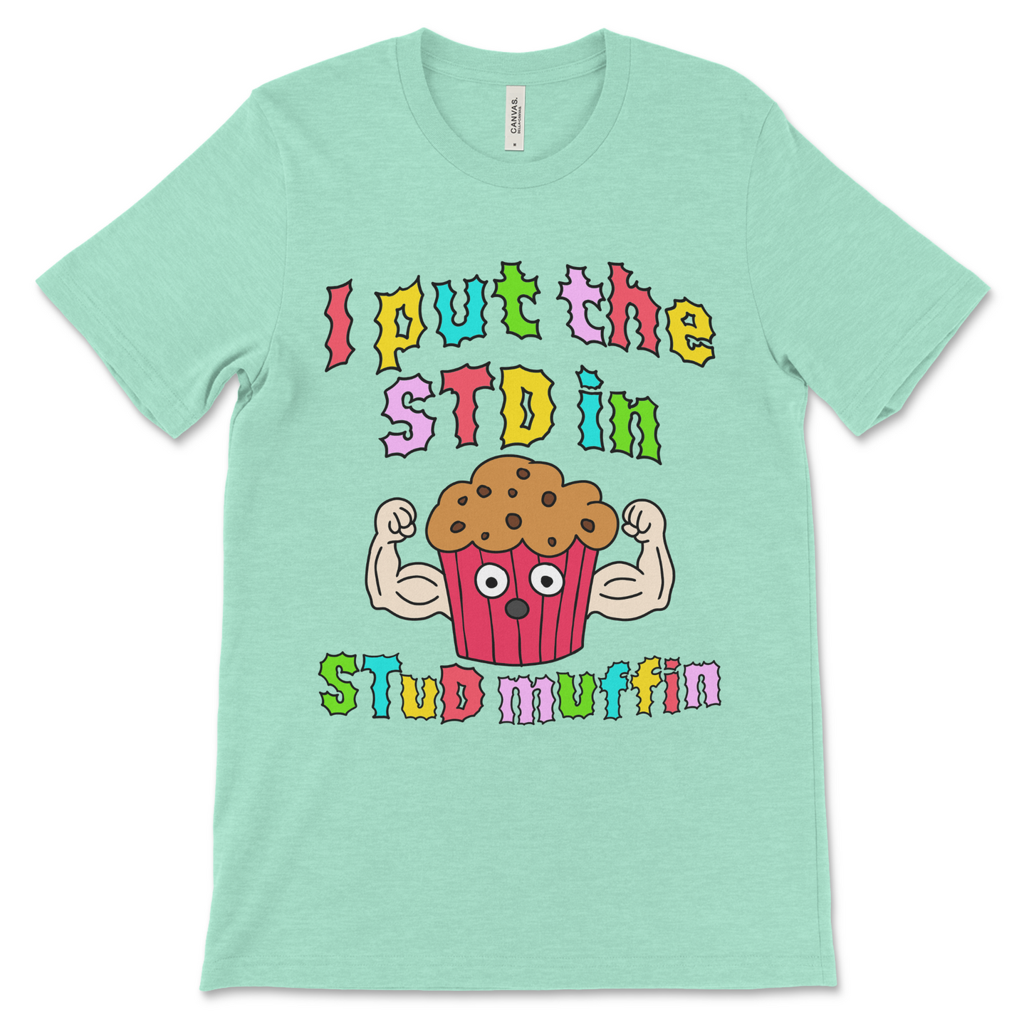 Funny adult shirt with sexual joke about STDs and rude wordplay
