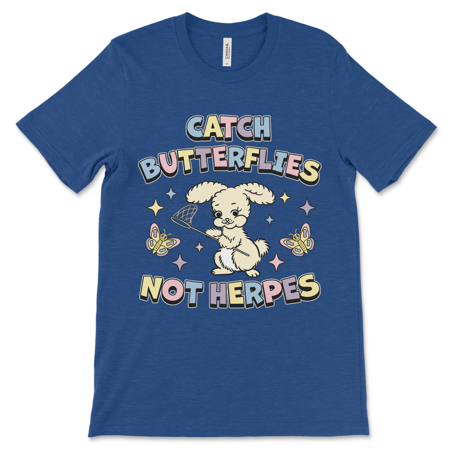 Funny inappropriate graphic tee with unhinged raunchy slogan.