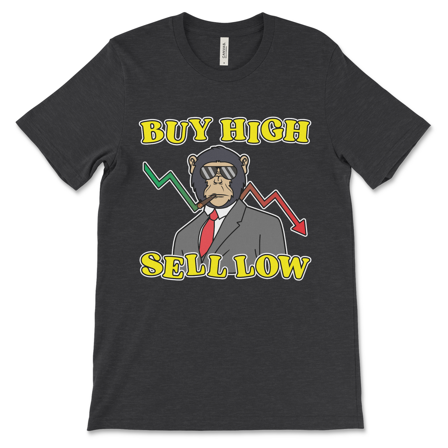 Sarcastic financial meme shirt with dumb investing advice, perfect for cryptocurrency fans, broke traders, and stock market clowns.