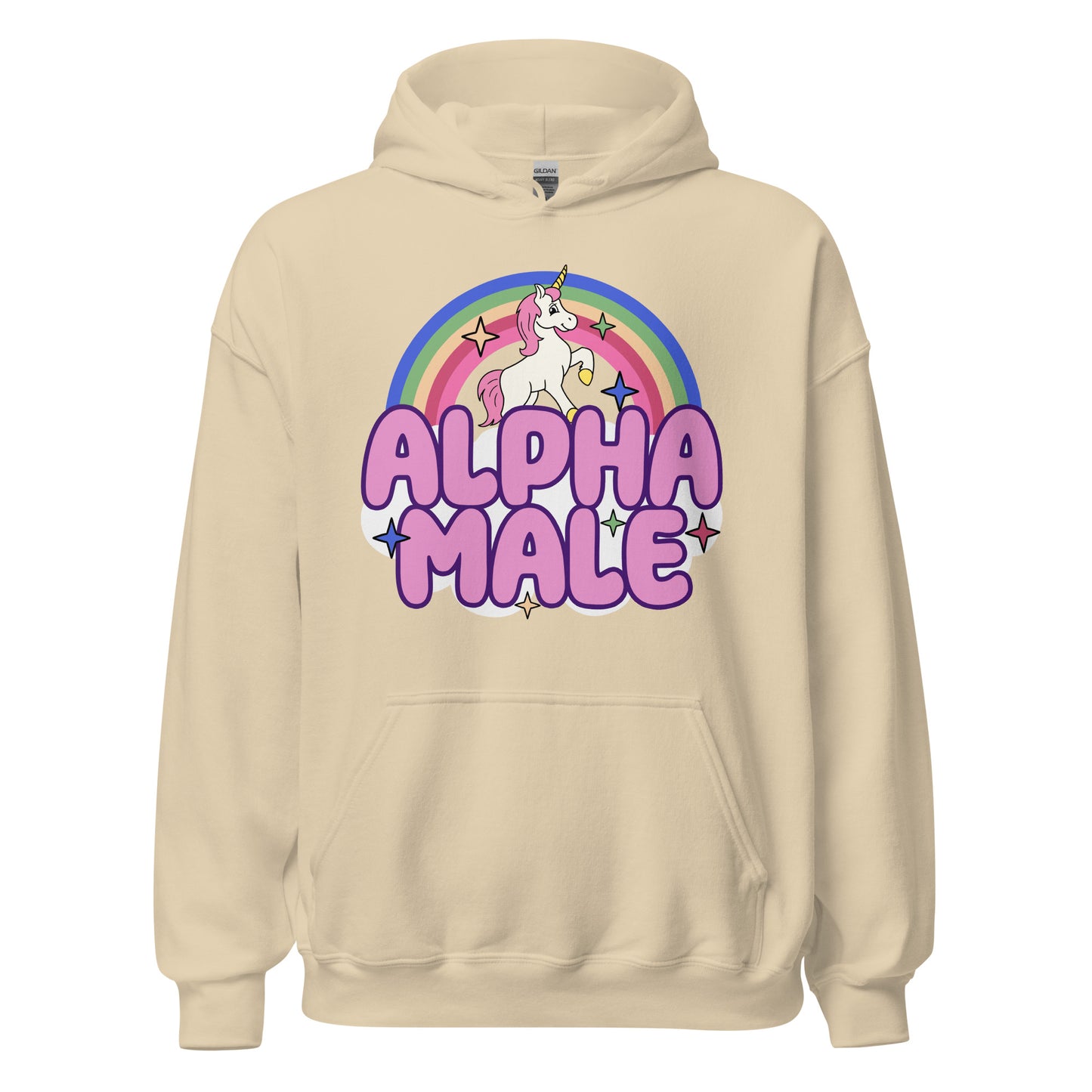 Ironic streetwear hoodie mocking toxic masculinity