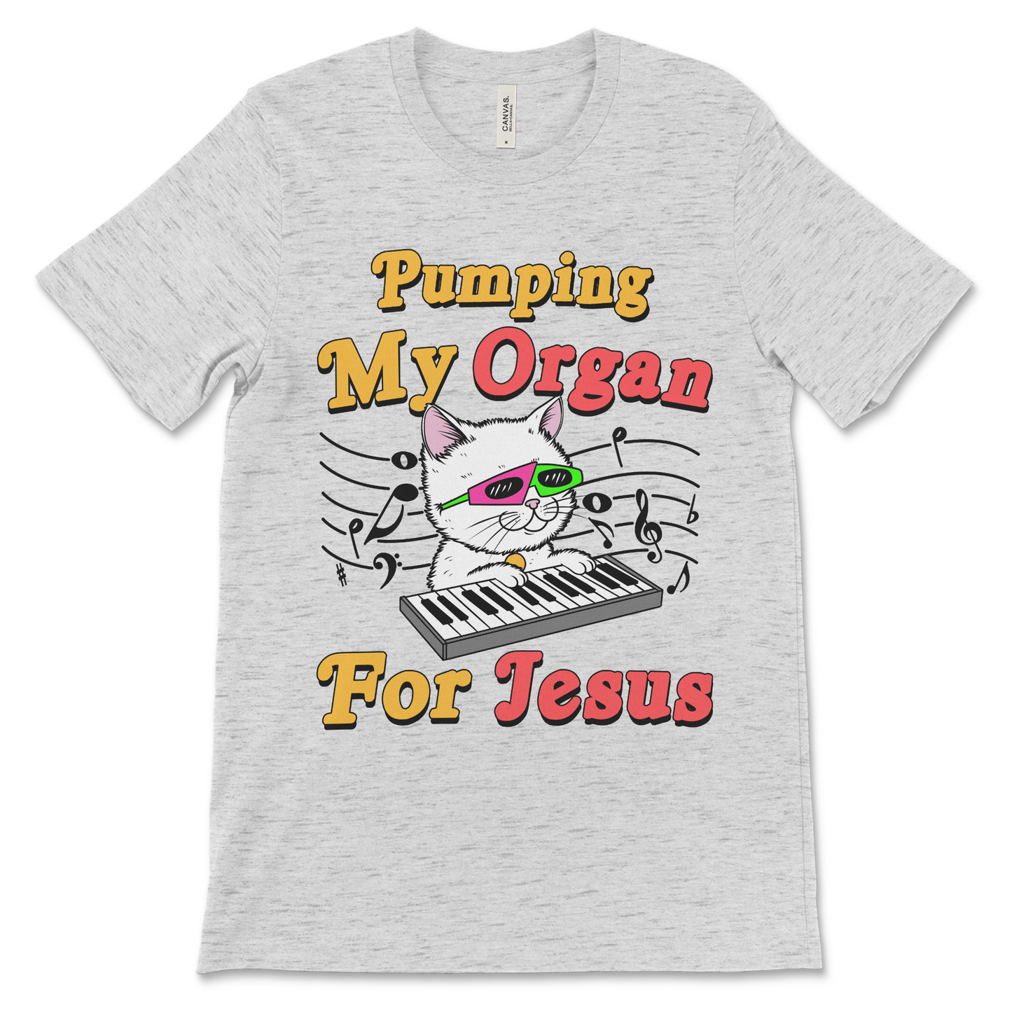 shitpost Graphic tee mocking religion with dark humor, ideal for atheists.