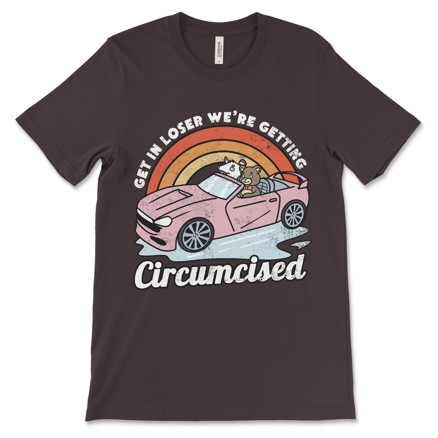 inappropriate t shirt with circumcision-themed humor, great for vulgar meme fans, embarrassing shirt moments, and get in loser meme references