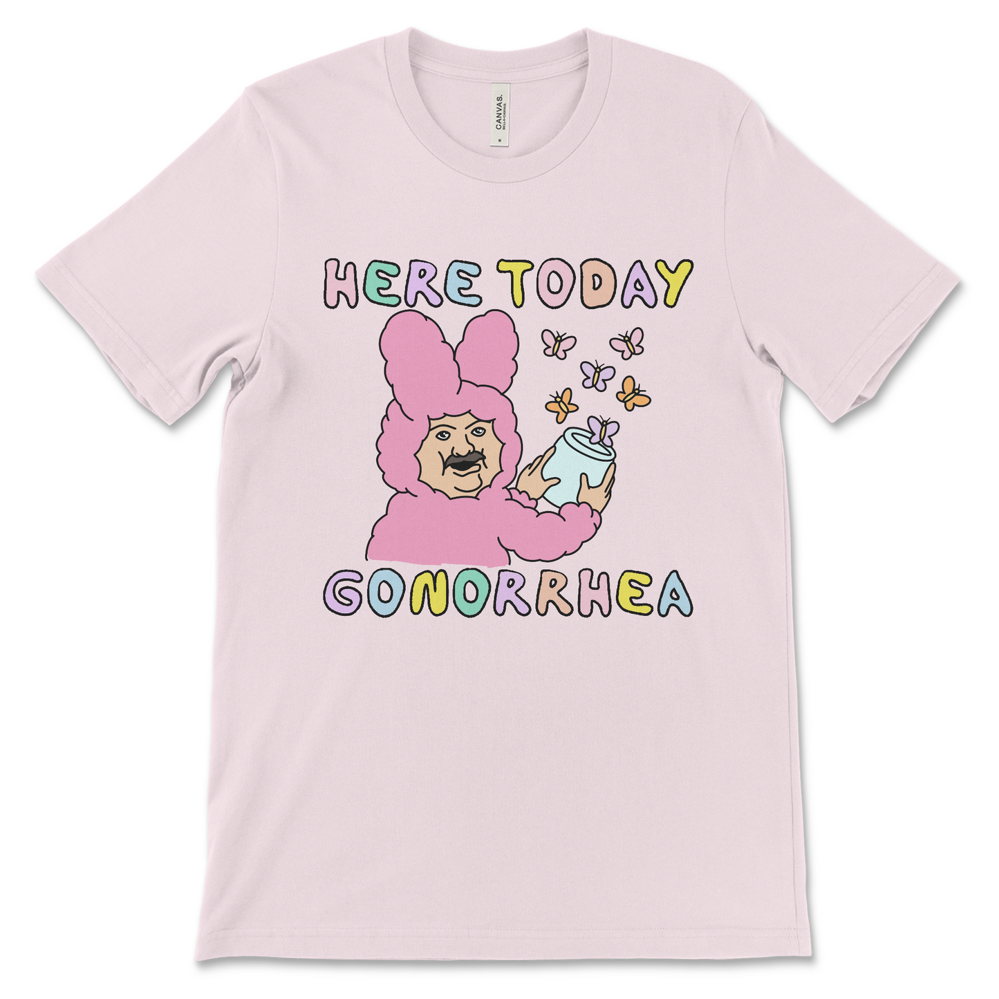 Dark humor STD shirt, gonorrhea joke meme tee for fans of weird and disturbing comedy