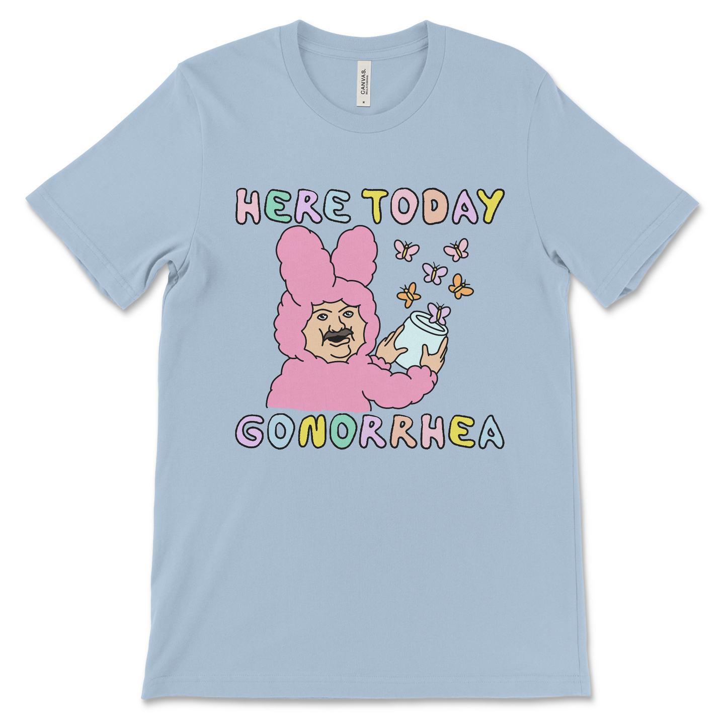Inappropriate gonorrhea pun shirt, weird joke t-shirt for adult humor lovers