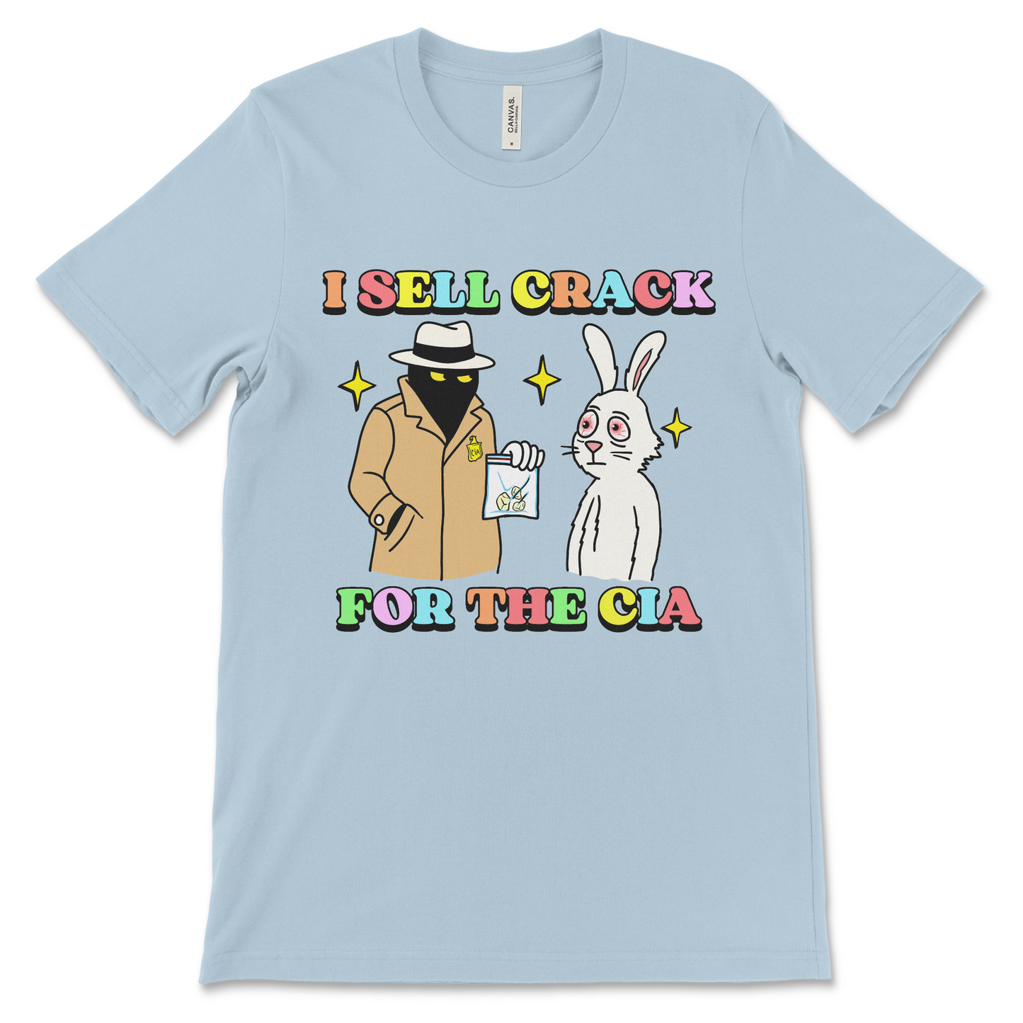 Inappropriate t-shirt for men and women with a shocking CIA reference. A top pick for shoppers searching for edgy graphic tees and anti-establishment designs.