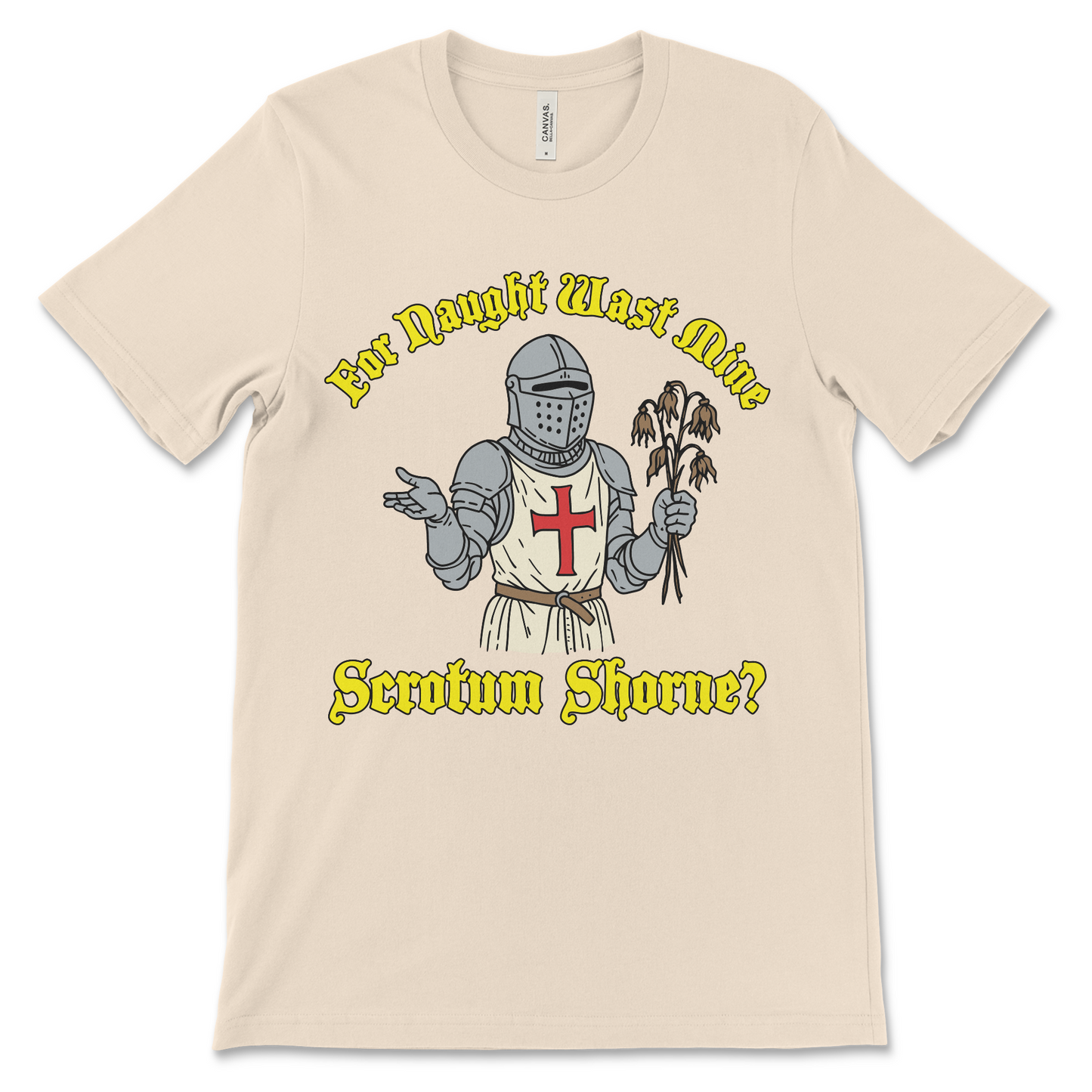 dark humor knight shirt parodying i shaved my balls for this