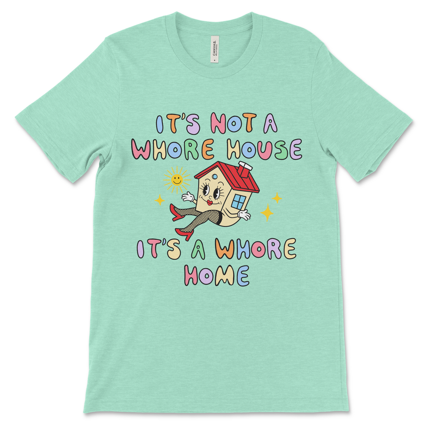 Cringe dark humor whorehouse t-shirt with funny slogan, ideal for inappropriate t-shirt exchanges and tshirt gag gifts for men.