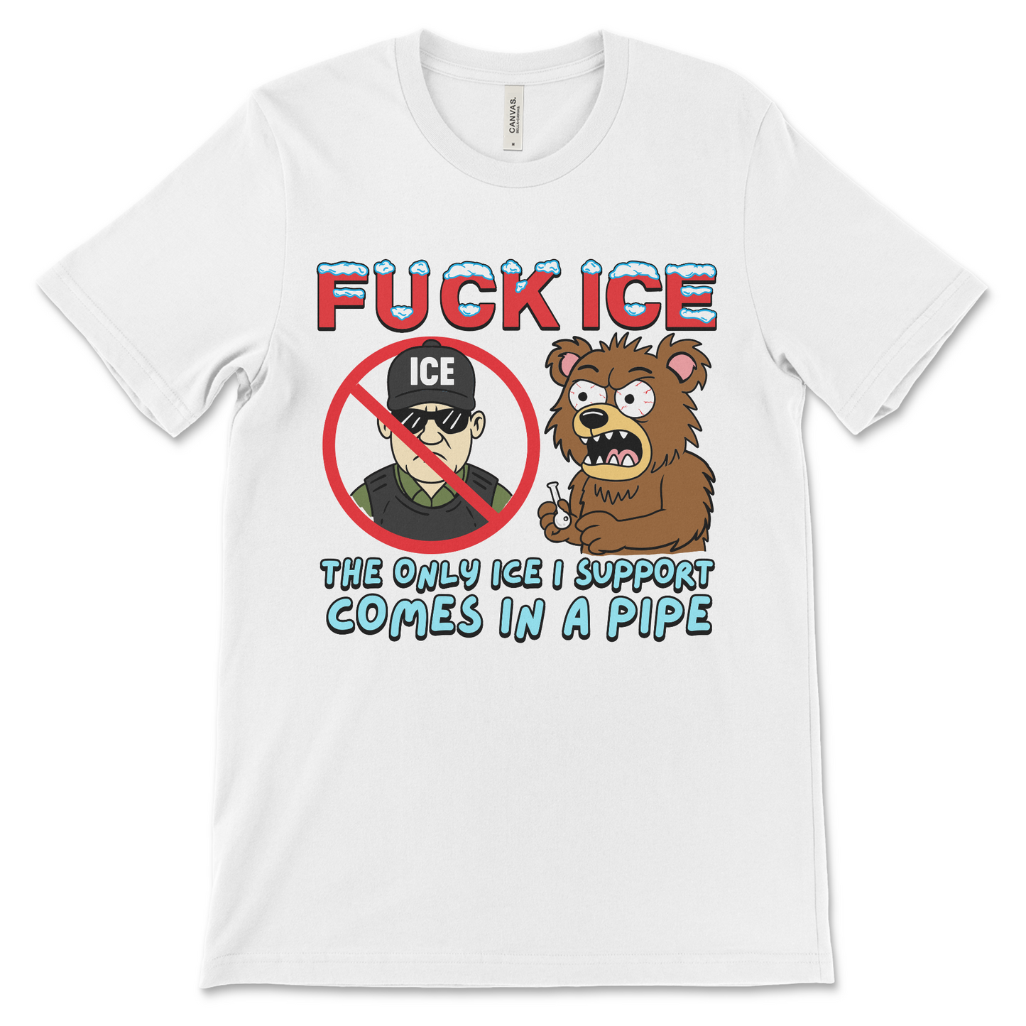 Controversial methamphetamine shirt with anti-government and abolish ICE themes. One of the most inappropriate shirts online for fans of dark humor and political protest.