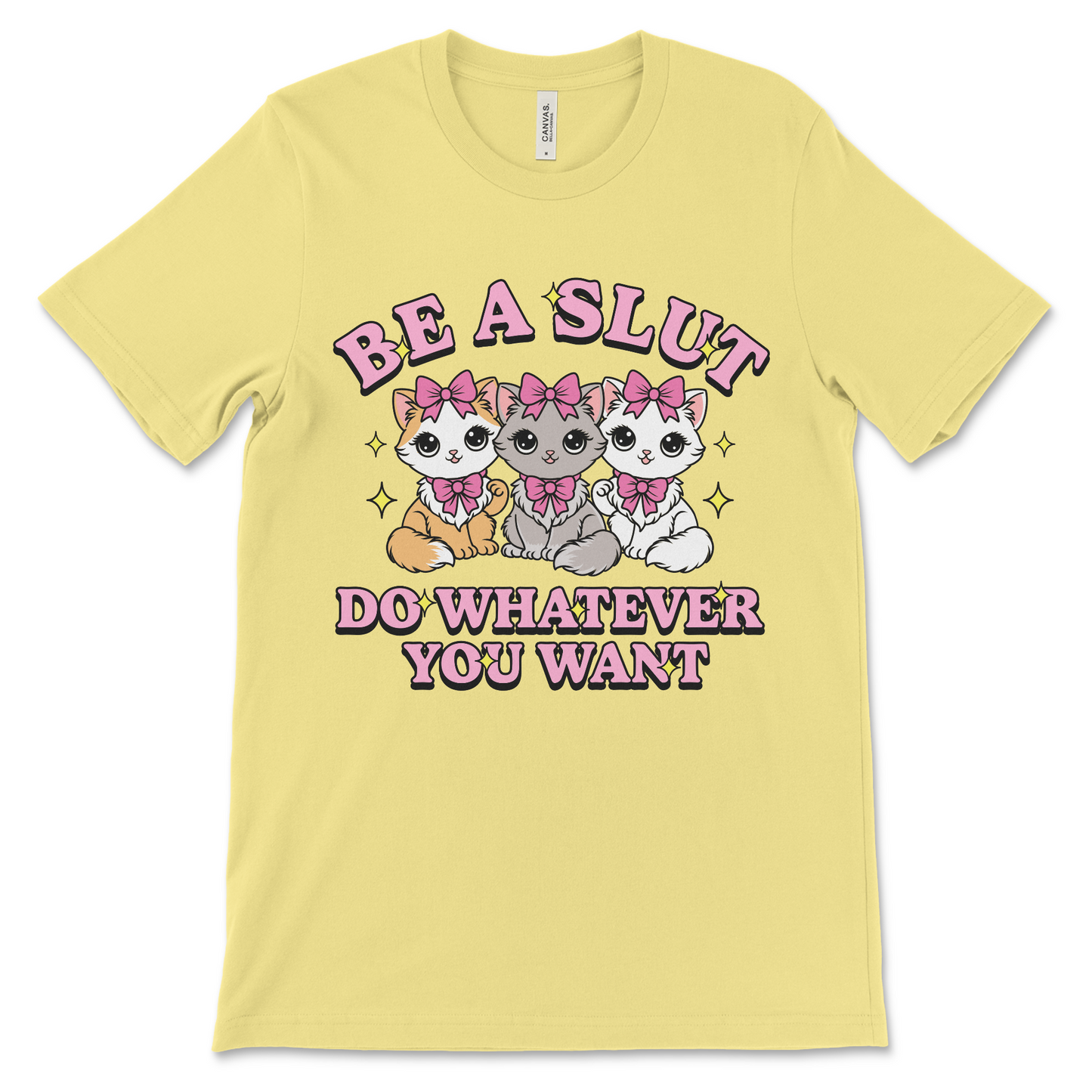 Be a Slut Do Whatever You Want shirt, vulgar women’s graphic tee with raunchy humor.