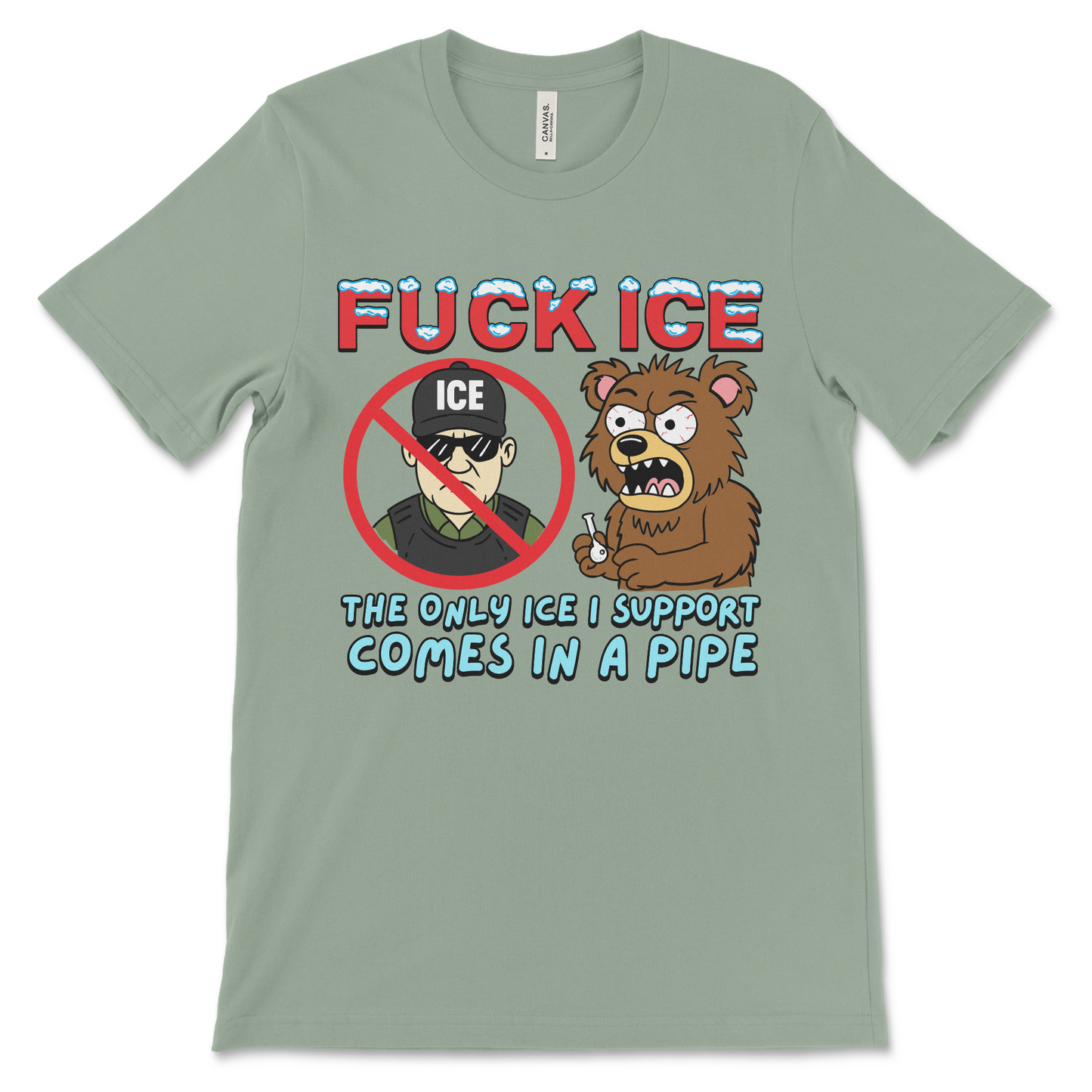 Inappropriate shirt for adults with a politically incorrect design and drug humor. Great for anyone into dark satire and controversial anti trump graphic.