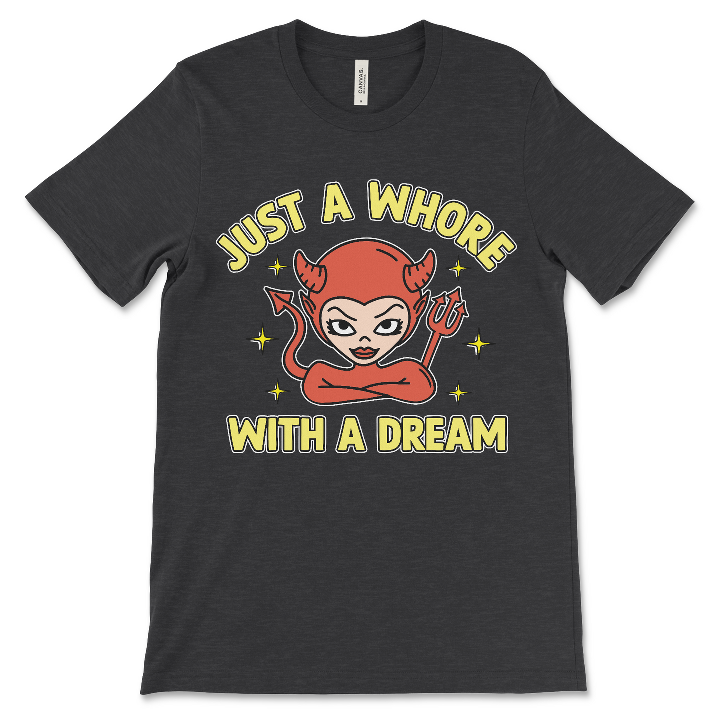 Dirty raunchy women’s graphic tee, hilarious offensive slogan design