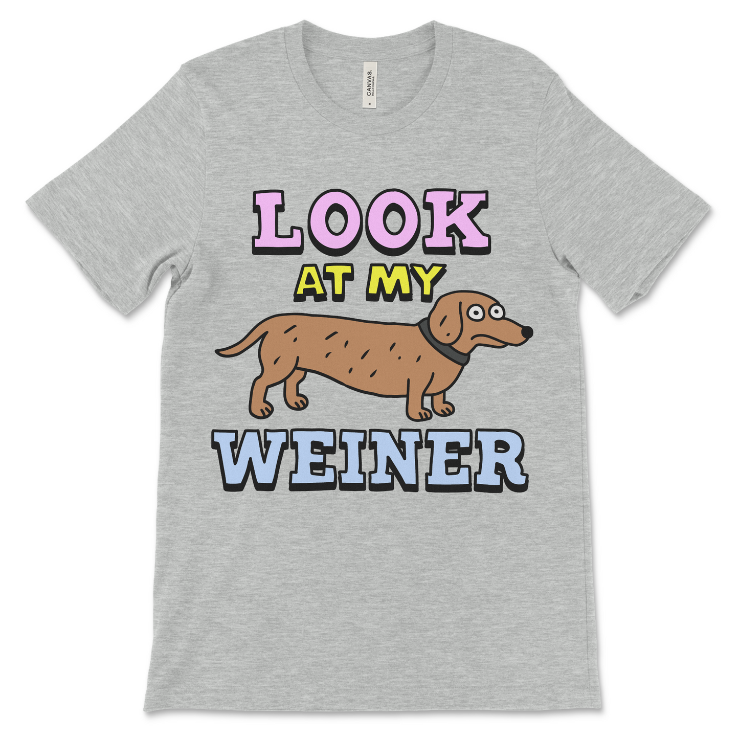 Funny pun t-shirt for wiener dog owners and humor lovers. Great for adults who enjoy combining cute animals with dirty jokes.