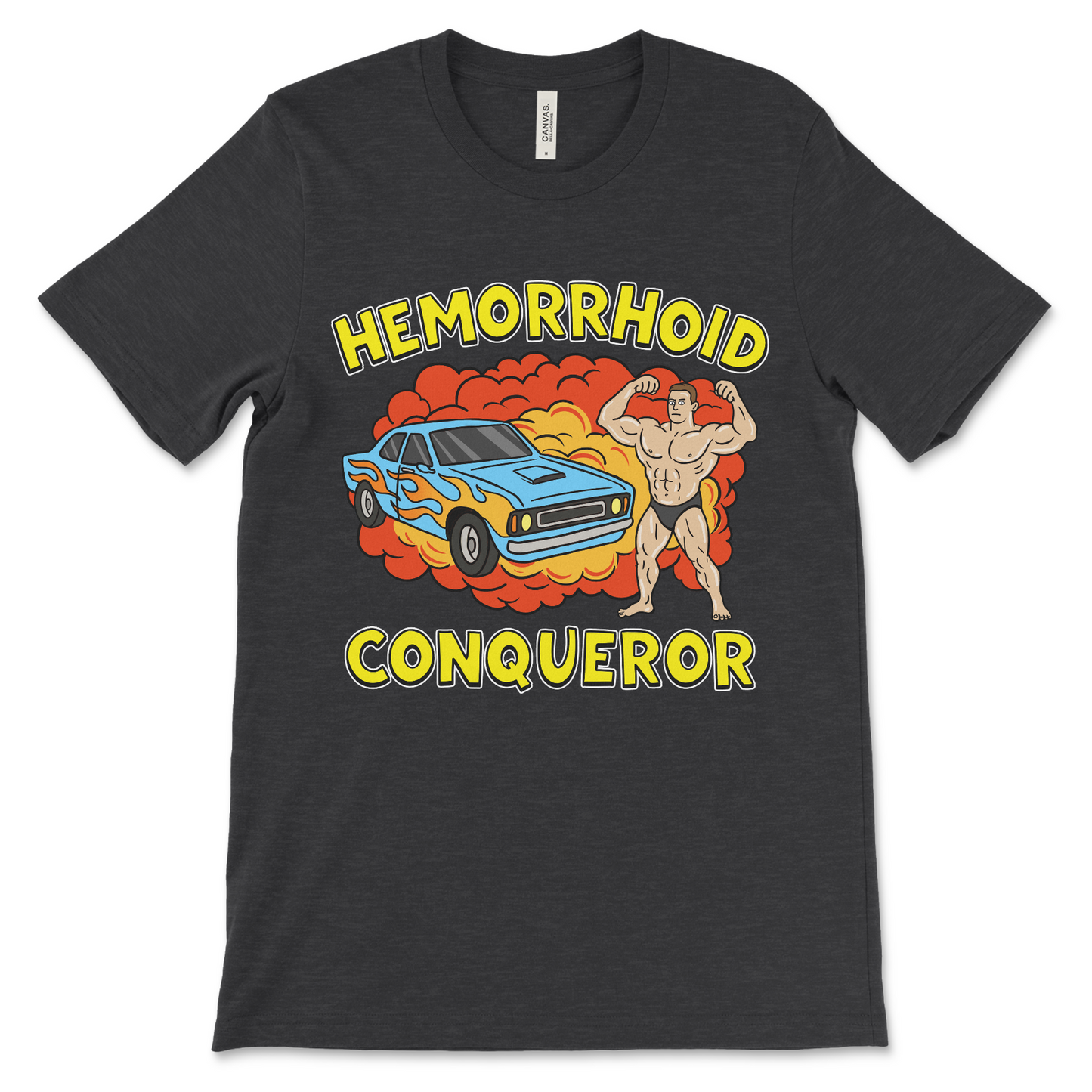 Funny hemorrhoid joke shirt that doubles as an inappropriate gag gift for adults