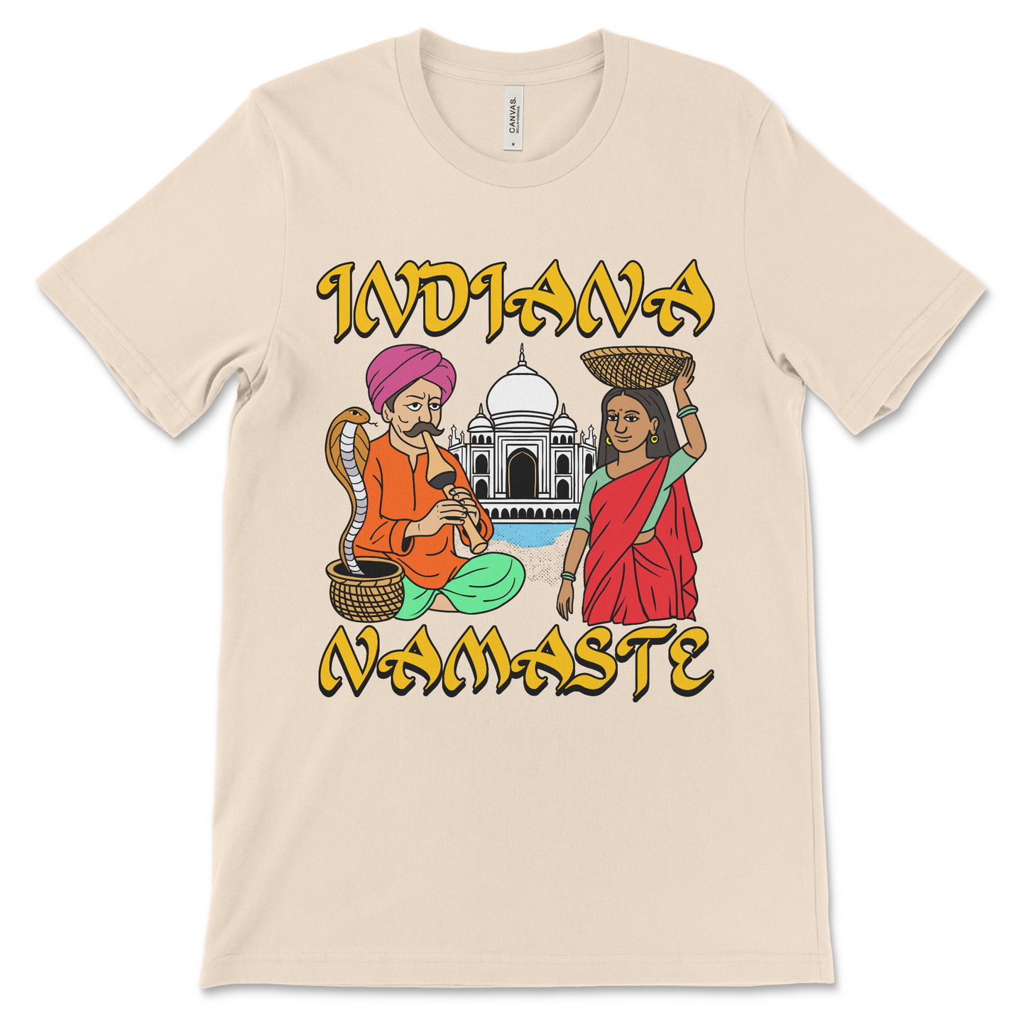 Funny ironic Indiana Namaste tee, sarcastic and weird shirt