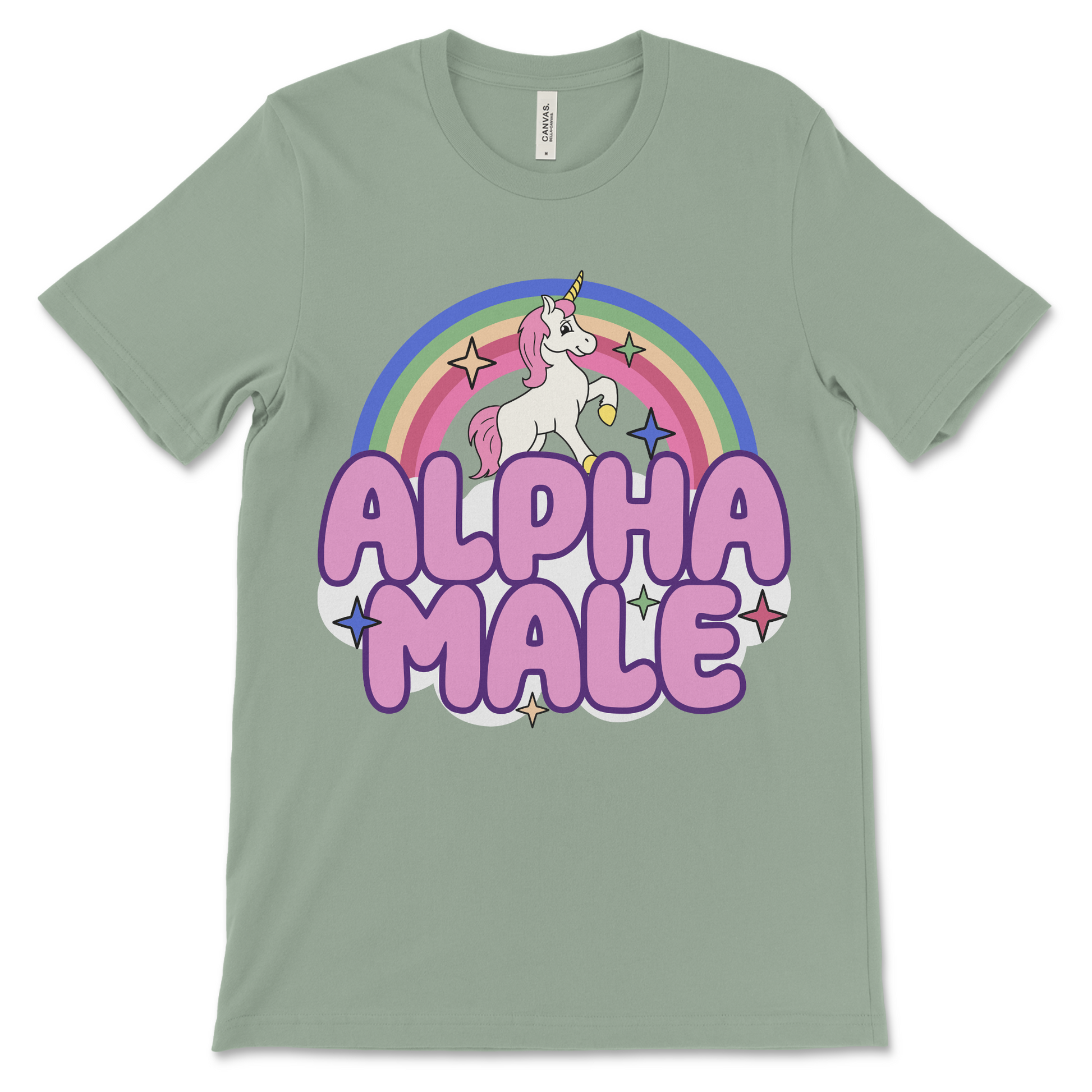 satire tshirt that says alpha male