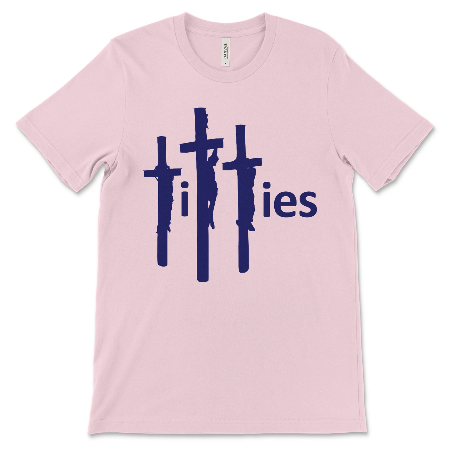 Offensive sex shirt featuring religious satire graphic.
