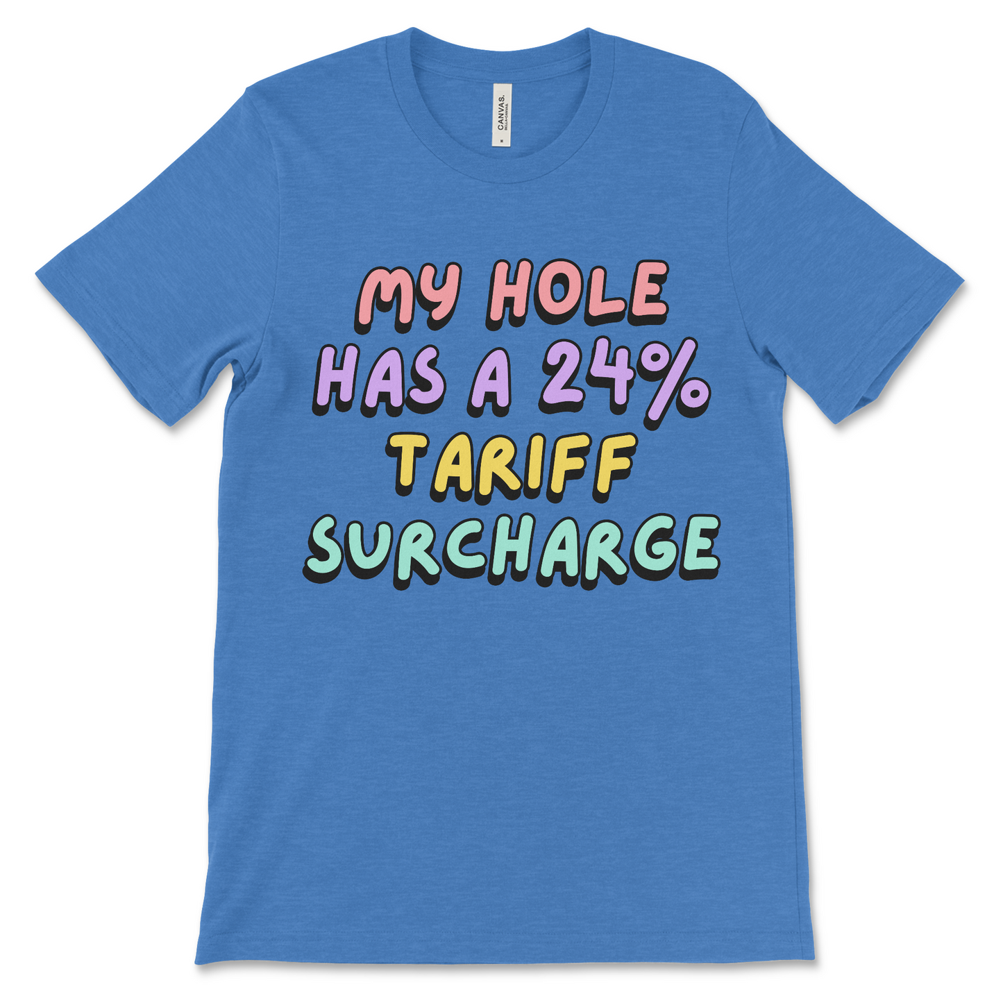Rude and offensive political shirt featuring tariff reference